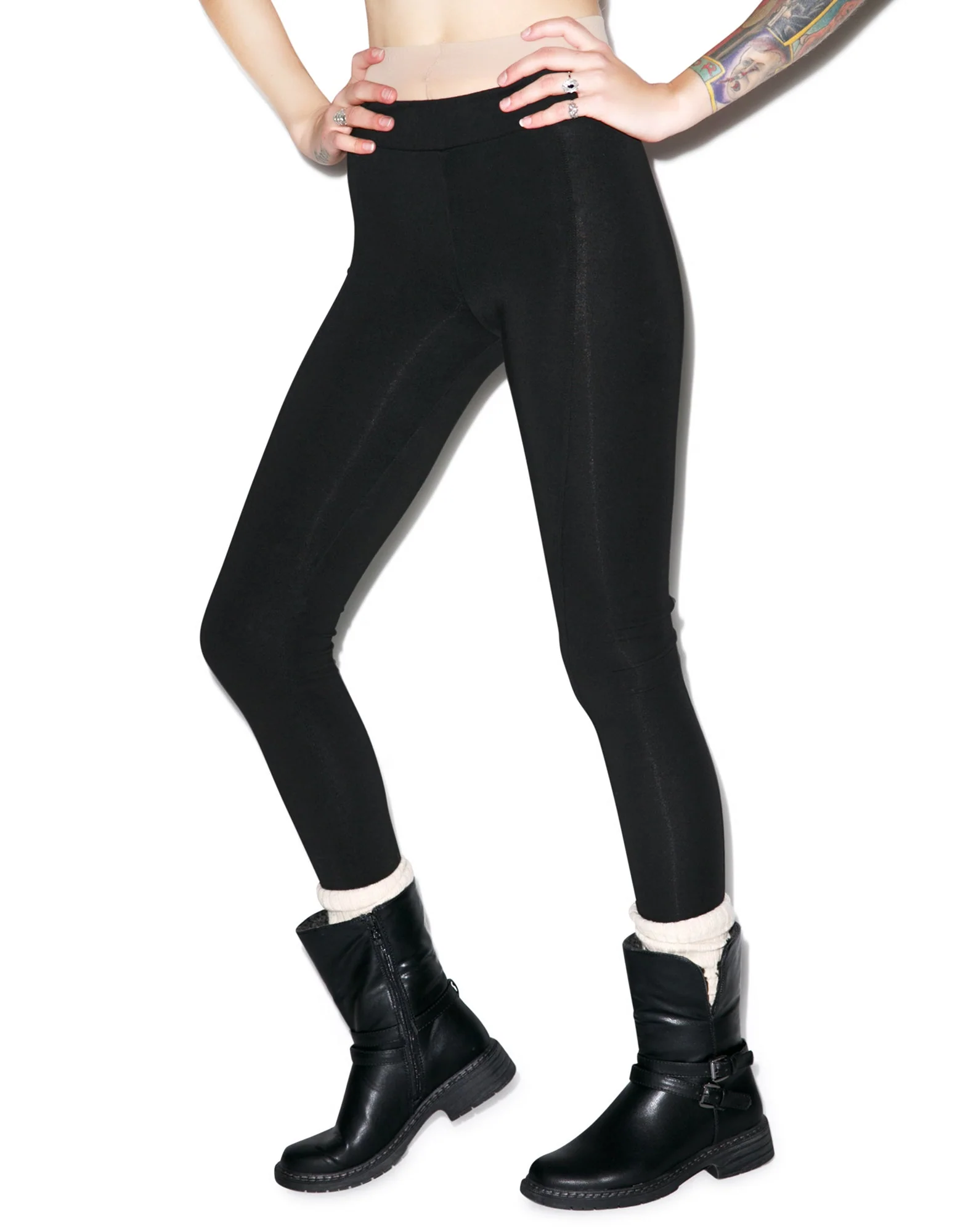 Seam Leggings - Black - Image 6