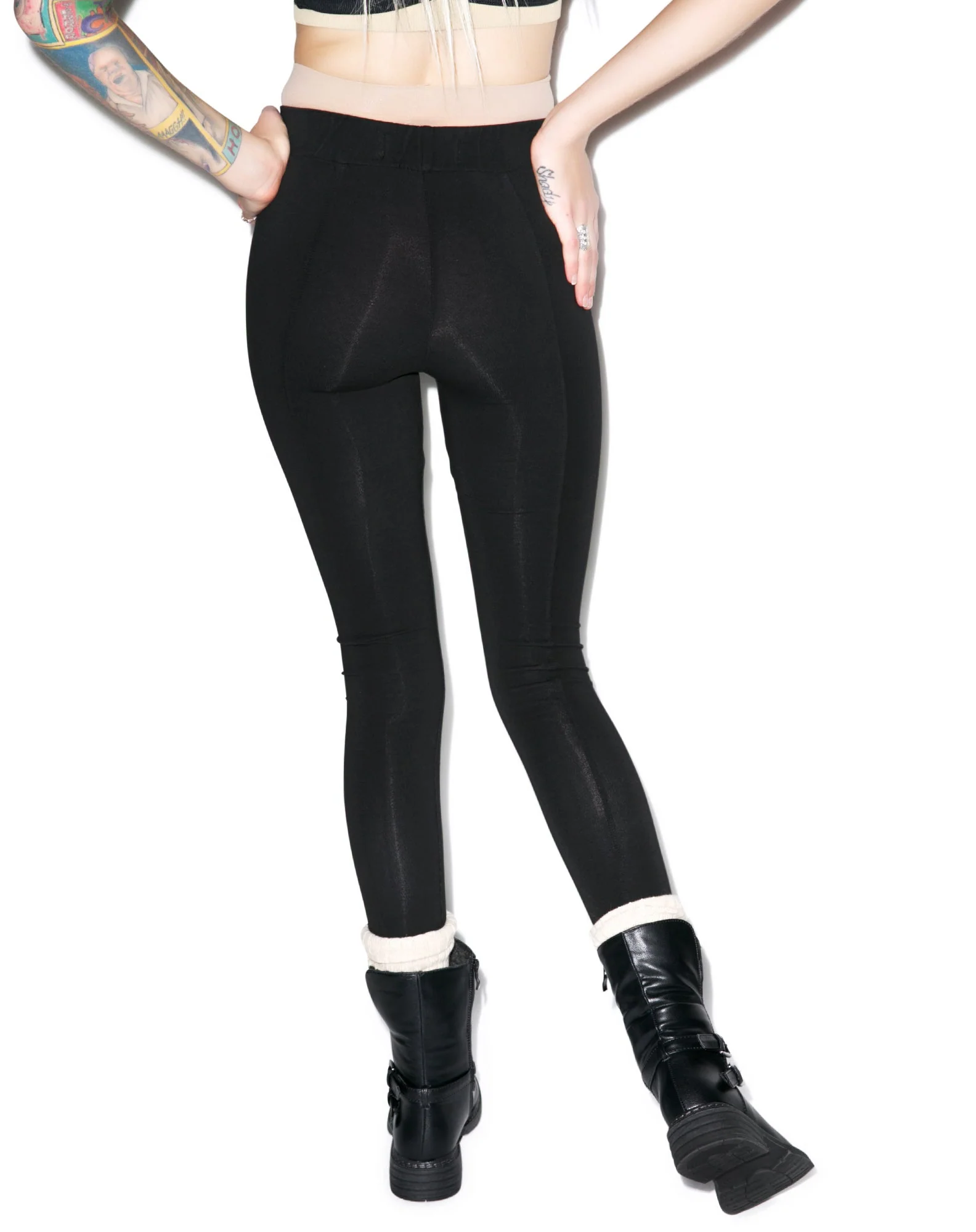 Seam Leggings - Black - Image 7