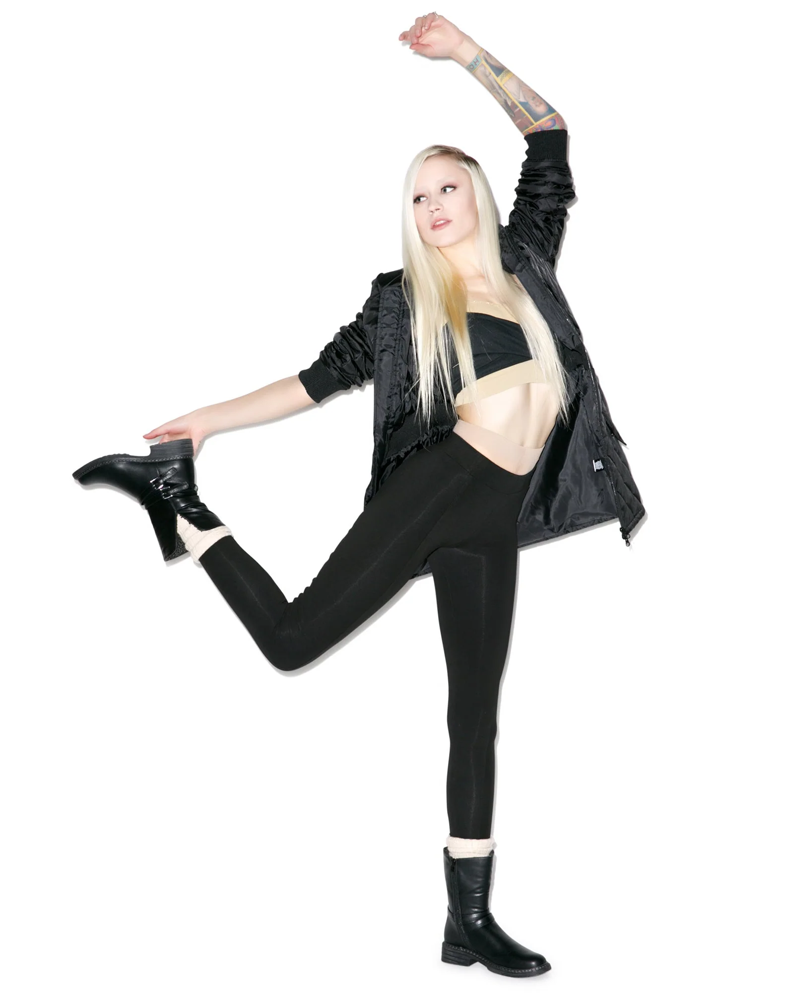 Seam Leggings - Black - Image 8