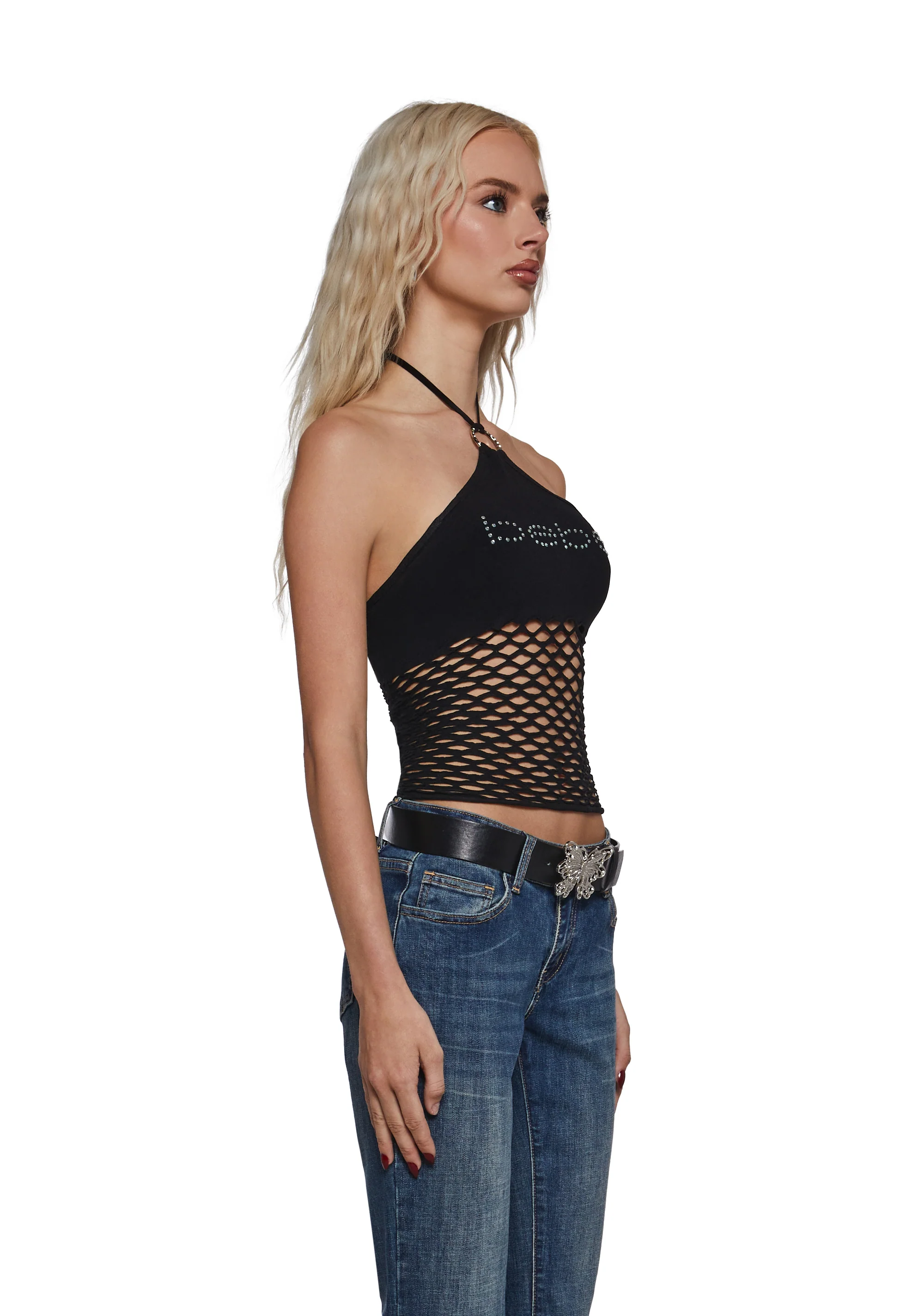 Fishnet Halter Top - Image 4