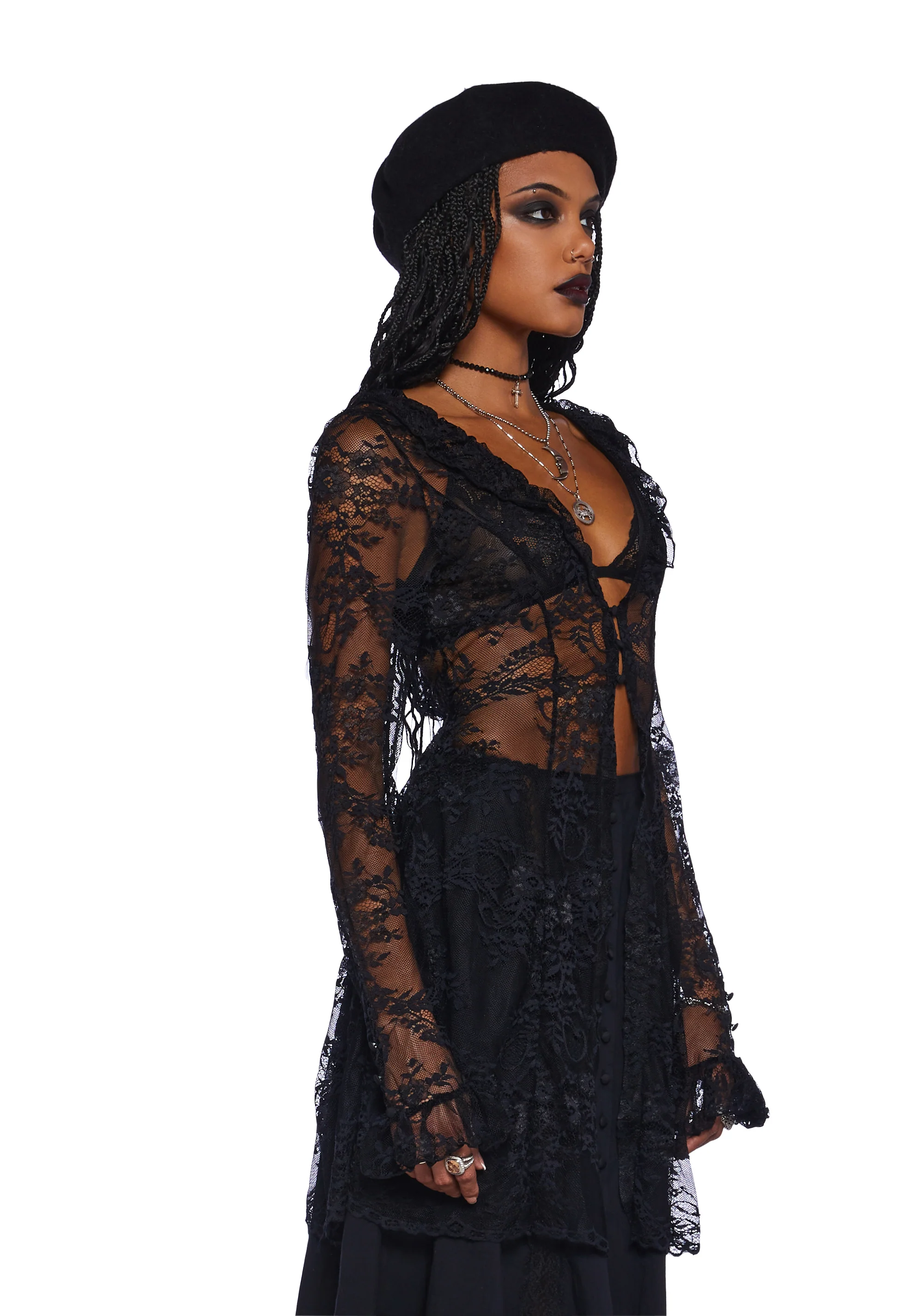 Seance Afterparty Sheer Cardigan - Image 3
