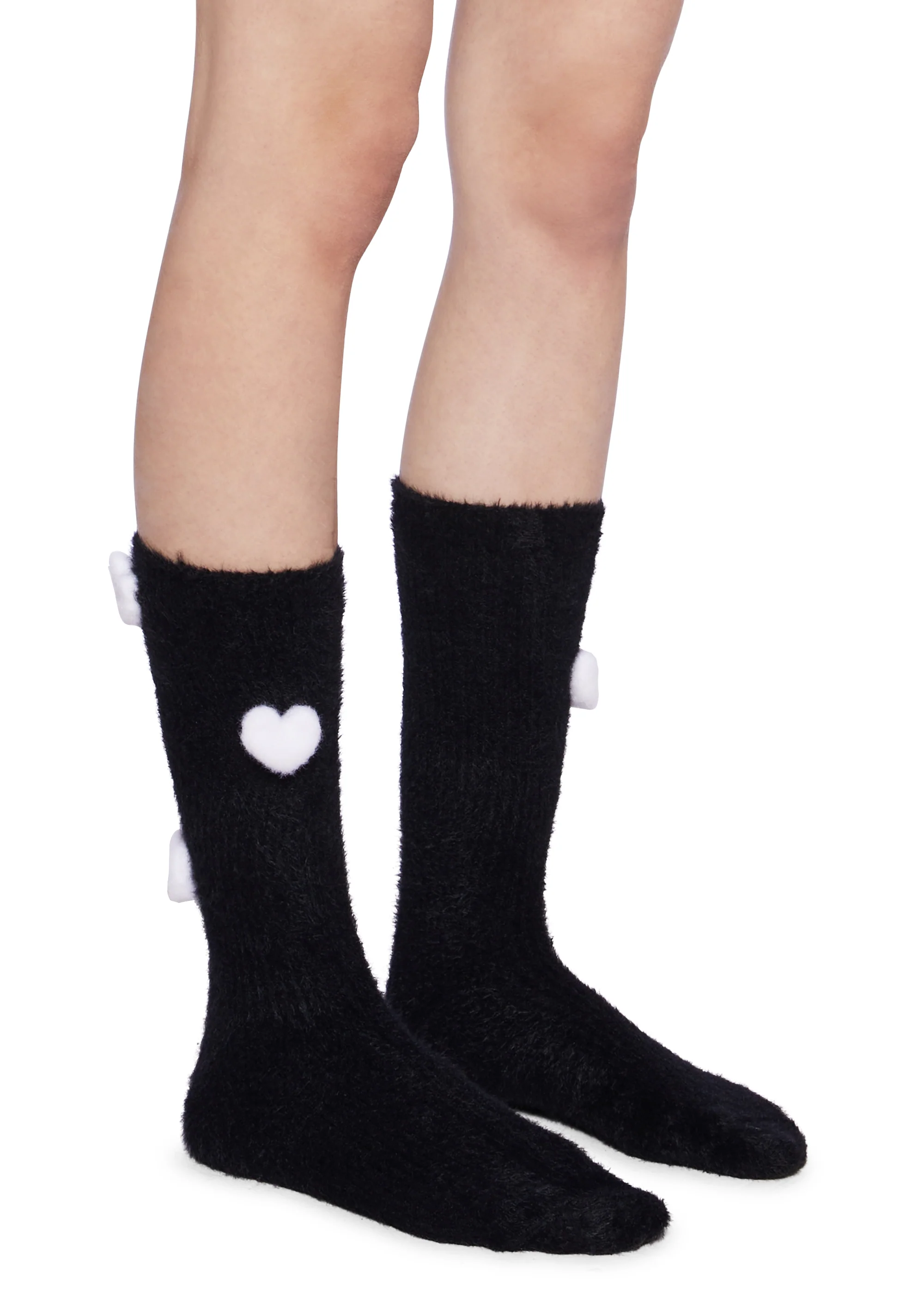 Secret Crush Heart Socks - Black - Image 4