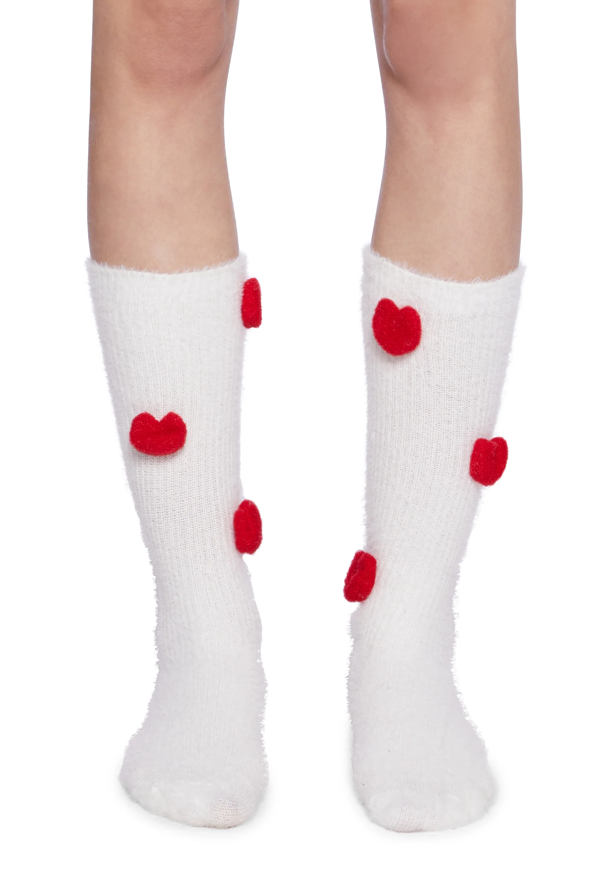 Secret Crush Heart Socks - White - Image 3