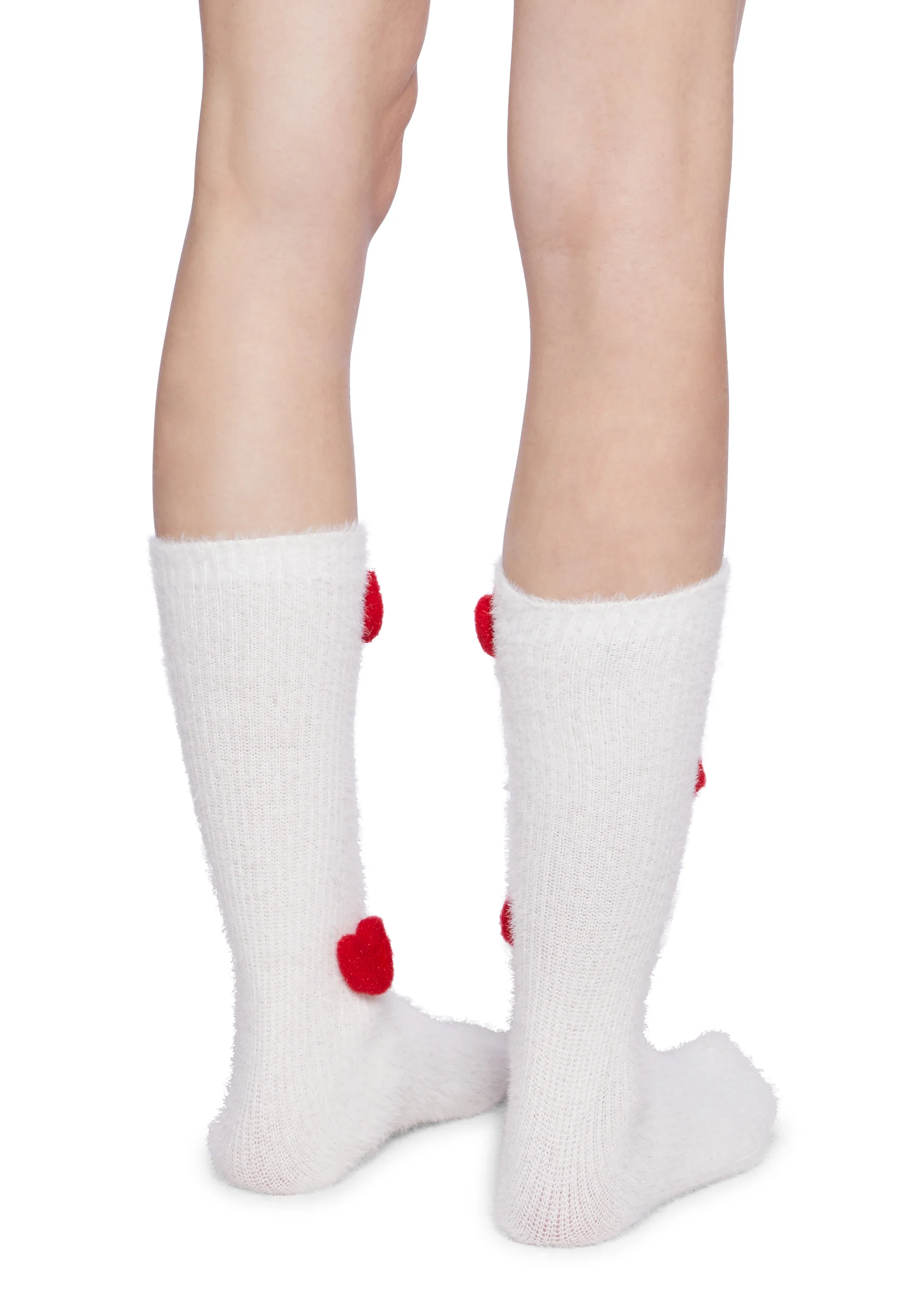 Secret Crush Heart Socks - White - Image 4