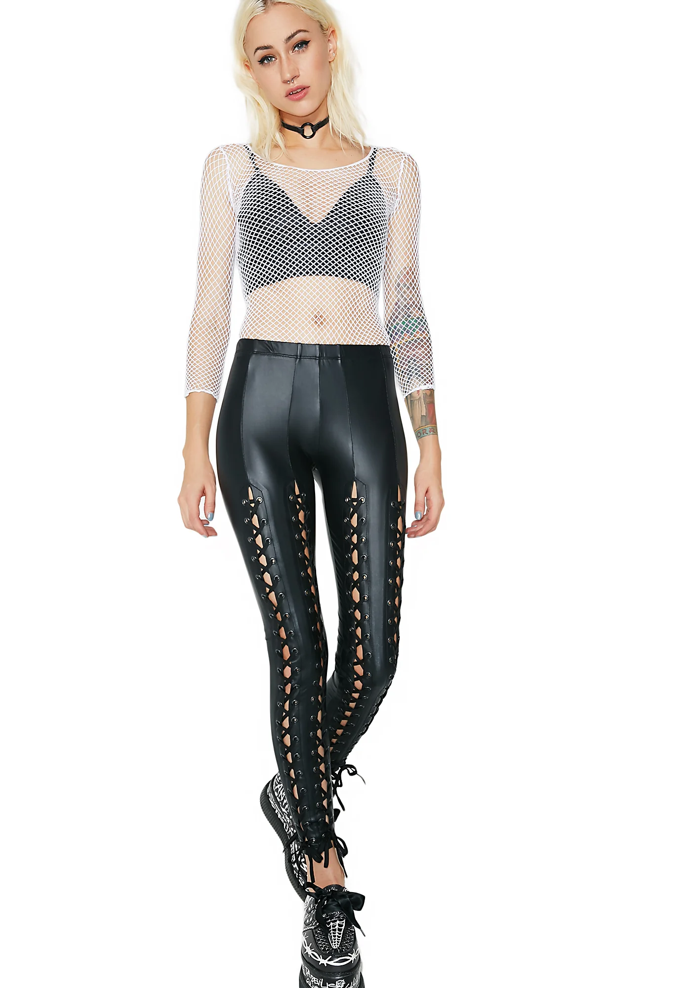 Seeing Double Lace-Up Leggings - Image 5