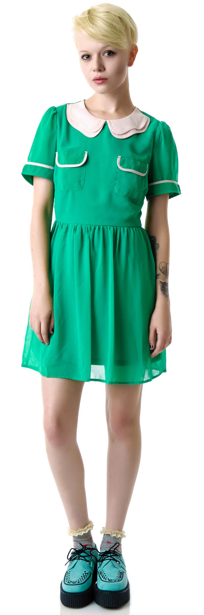Seeing Green Pocket Front Dress - Image 3