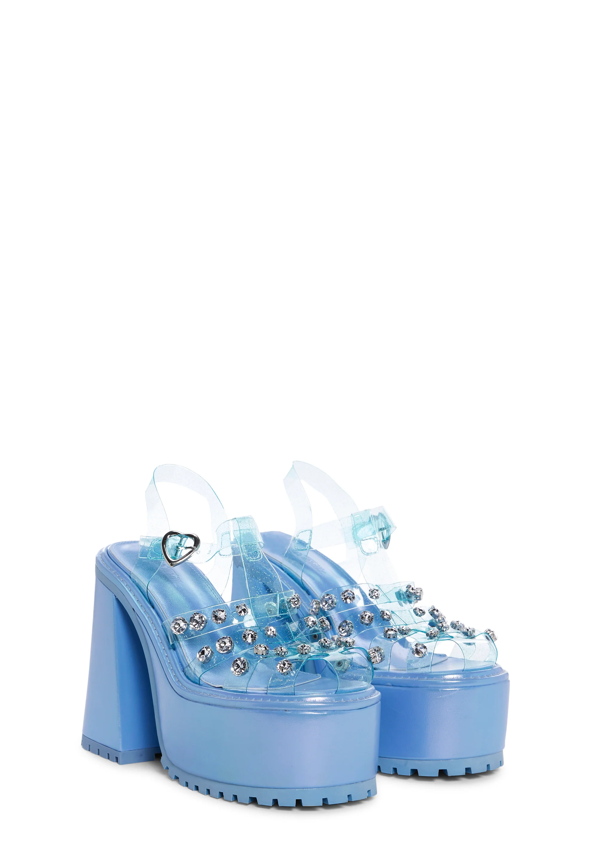 Self-Love Club Platform Heels - Blue - Image 3