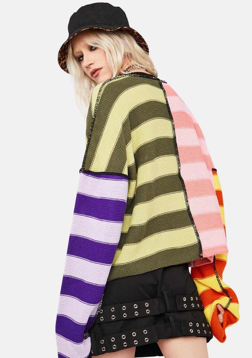 Sensory Striped Knit Sweater - Image 4
