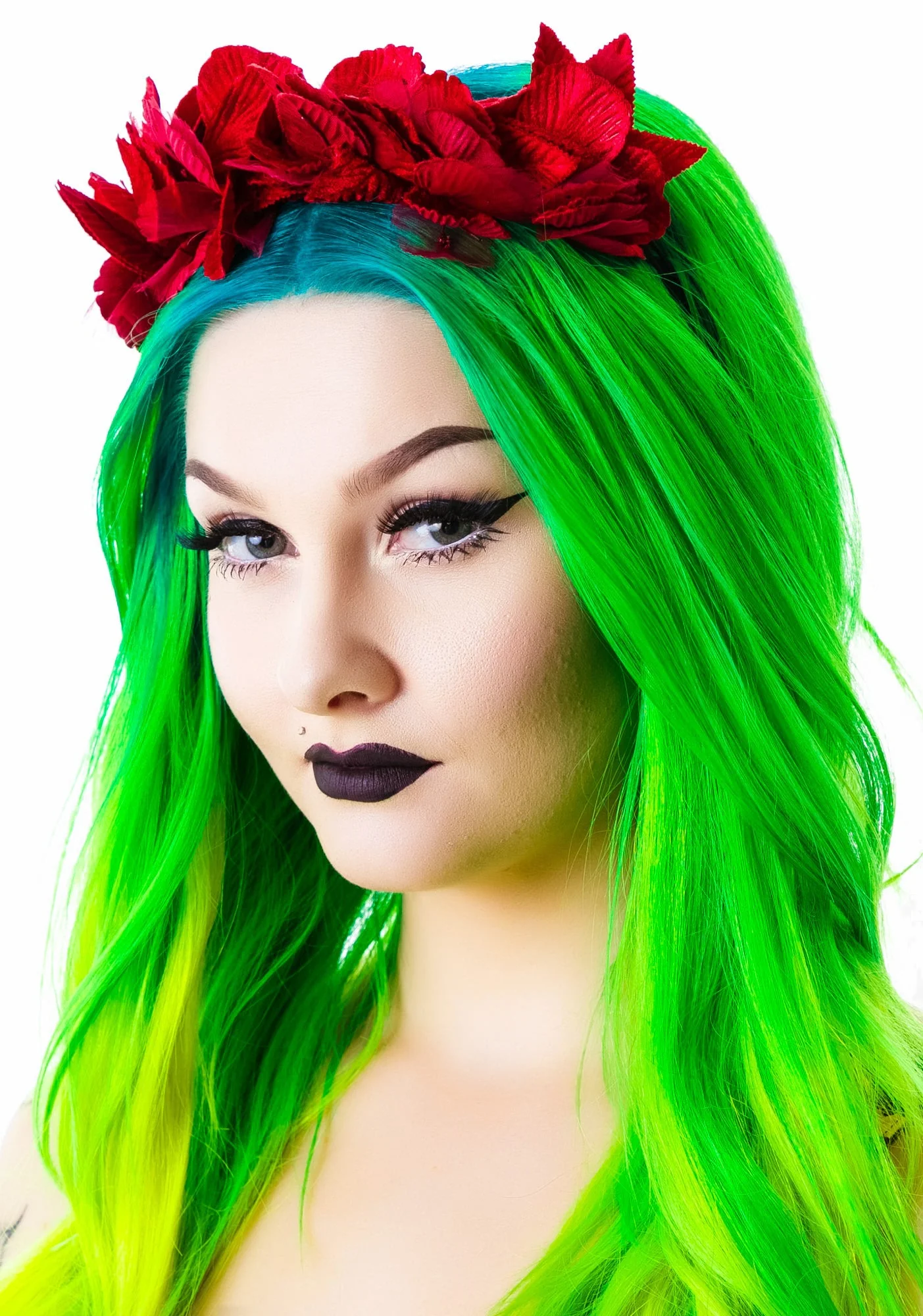 Serena Velvet Noir Crown - Red - Image 6