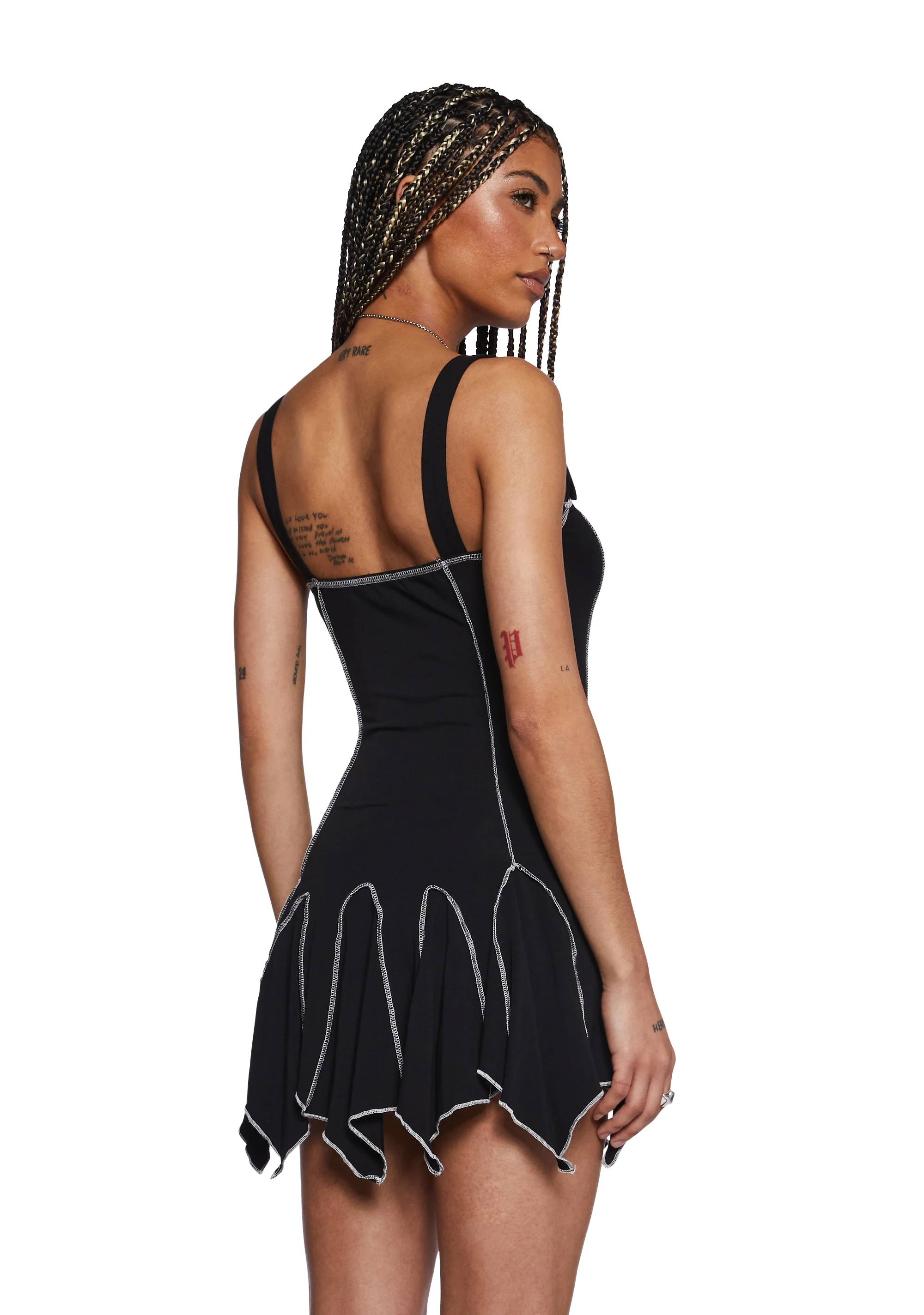 Serina Flare Mini Dress - Image 4