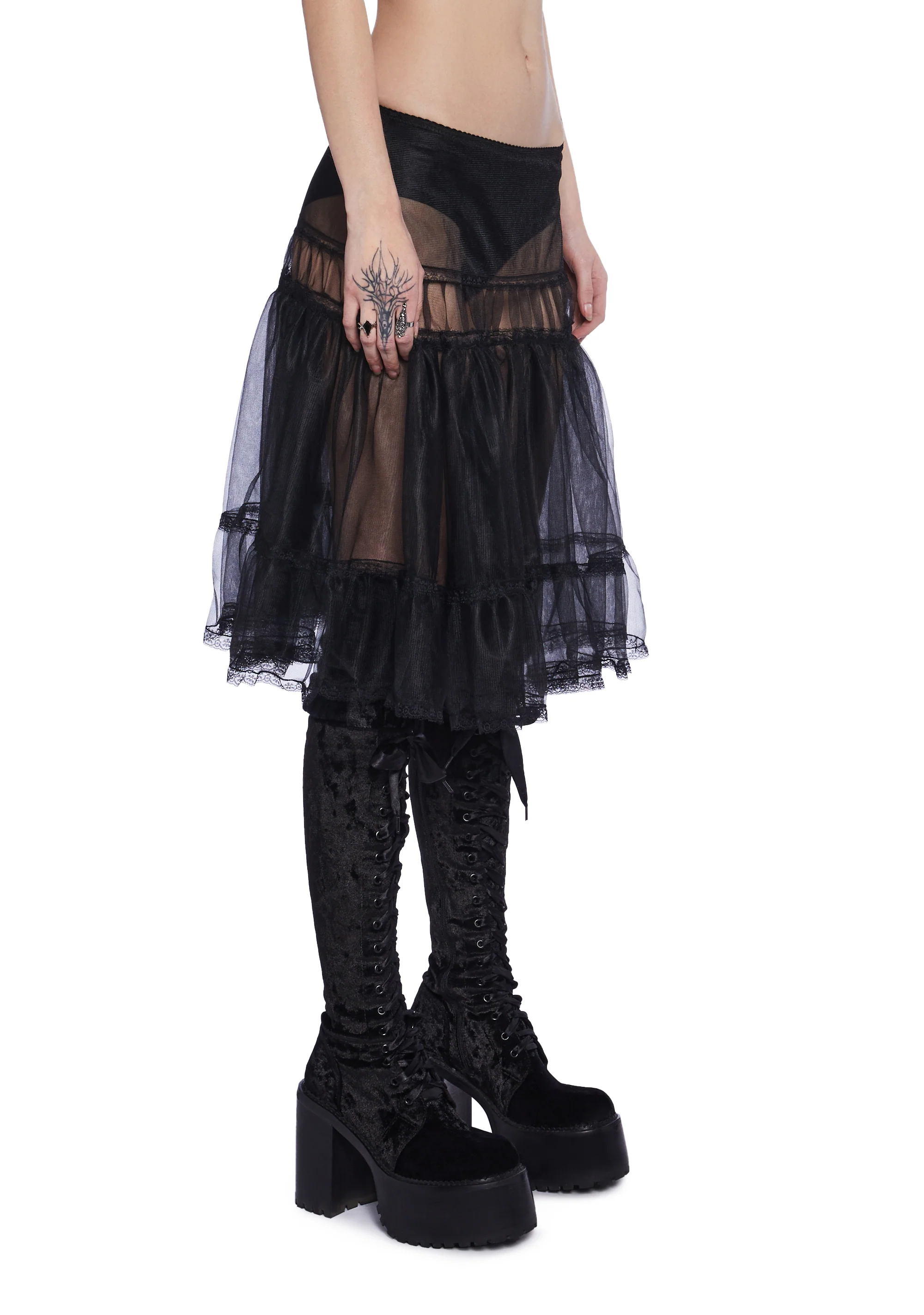 Shadow Kiss Midi Skirt - Image 3