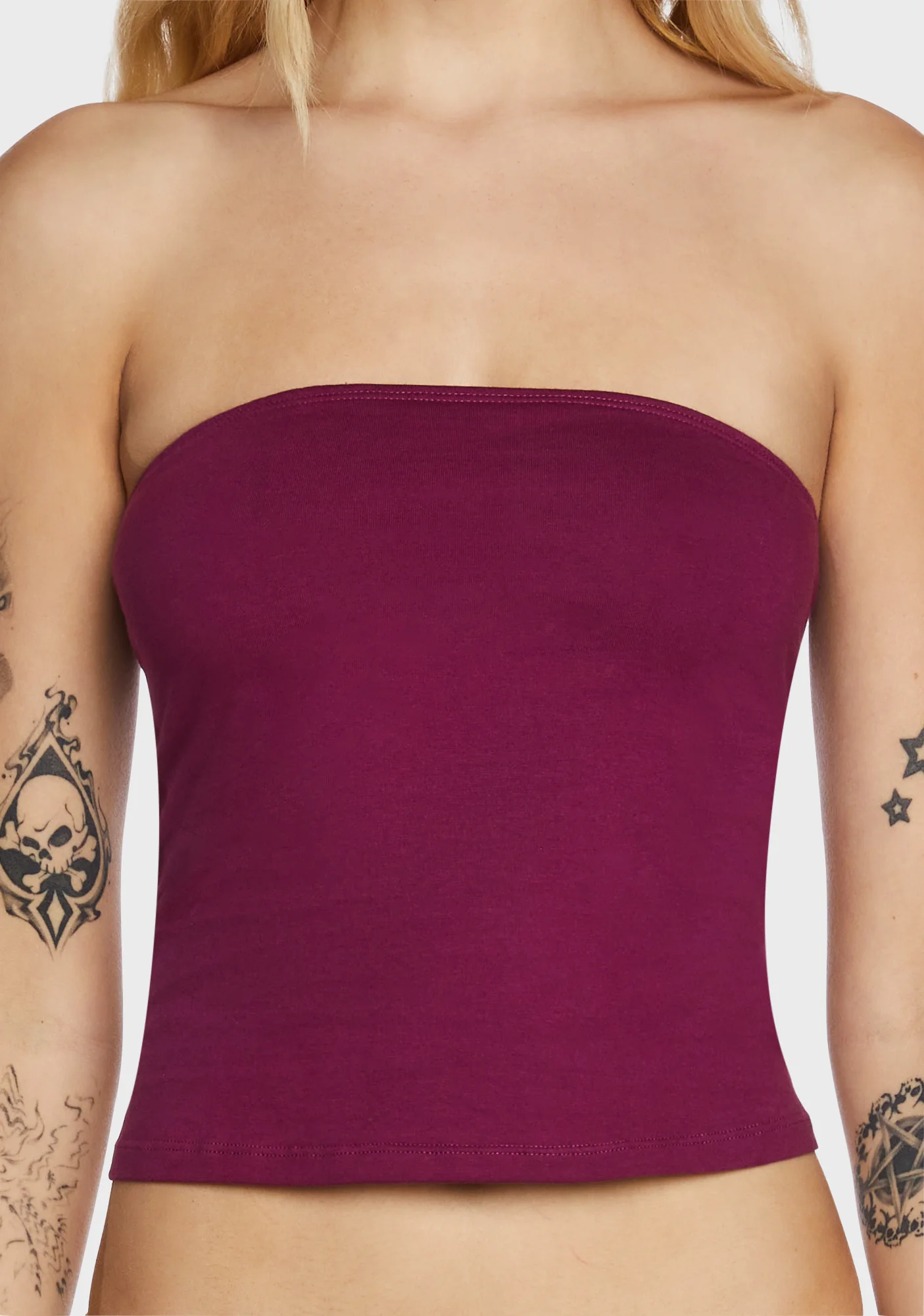 Shae Bandeau Top - Dark Pink - Image 5