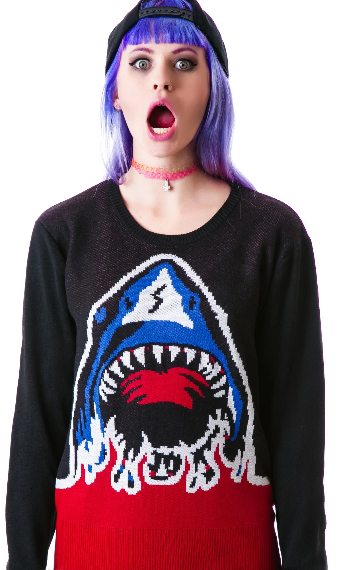 Shark Attack Crew Knit Sweater - Image 5
