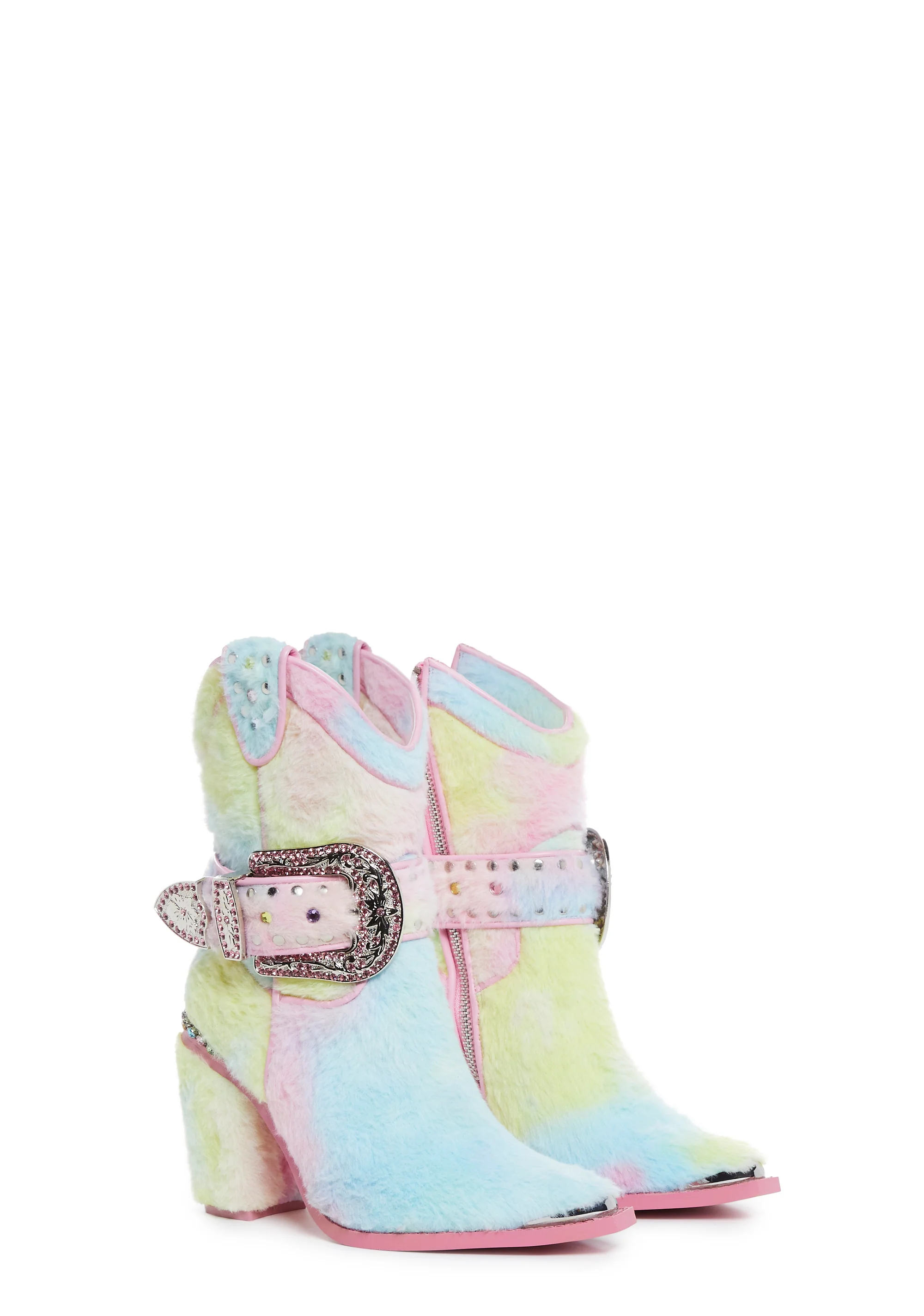 Sharp Sheriff Shine Cowboy Boots - Faux Fur - Image 3