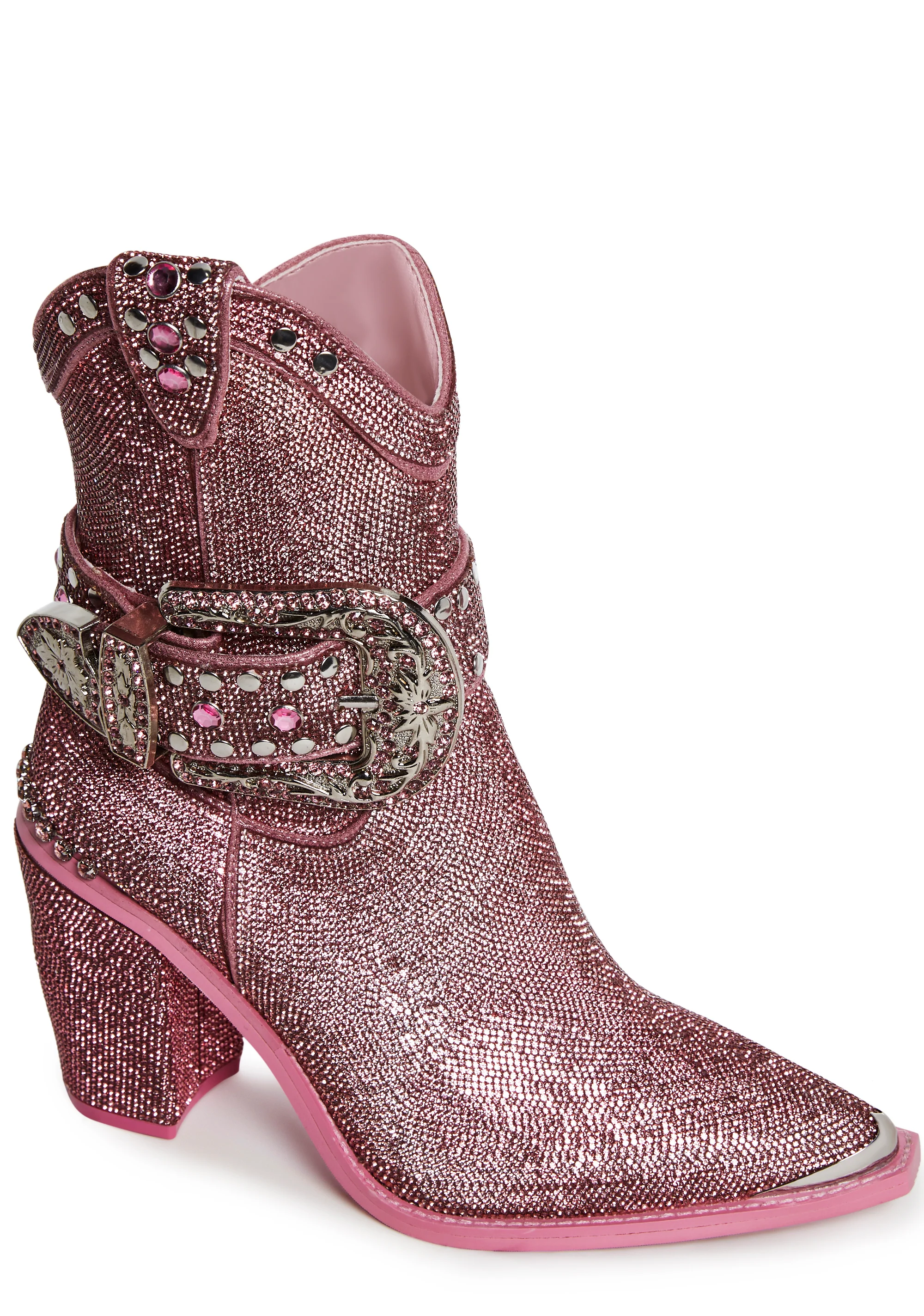 Sharp Sheriff Shine Cowboy Boots - Pink - Image 2