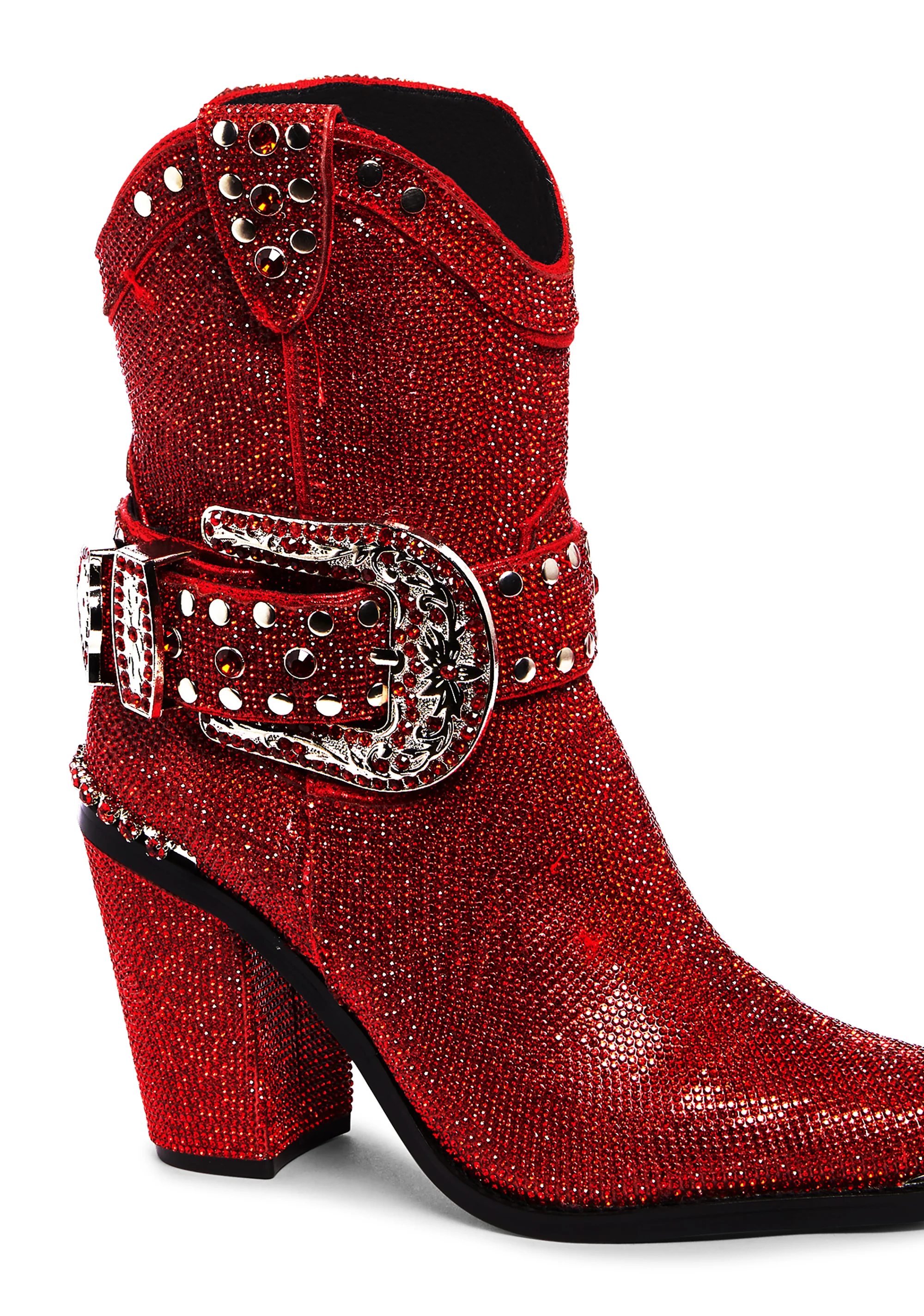 Sharp Sheriff Shine Cowboy Boots - Red - Image 2