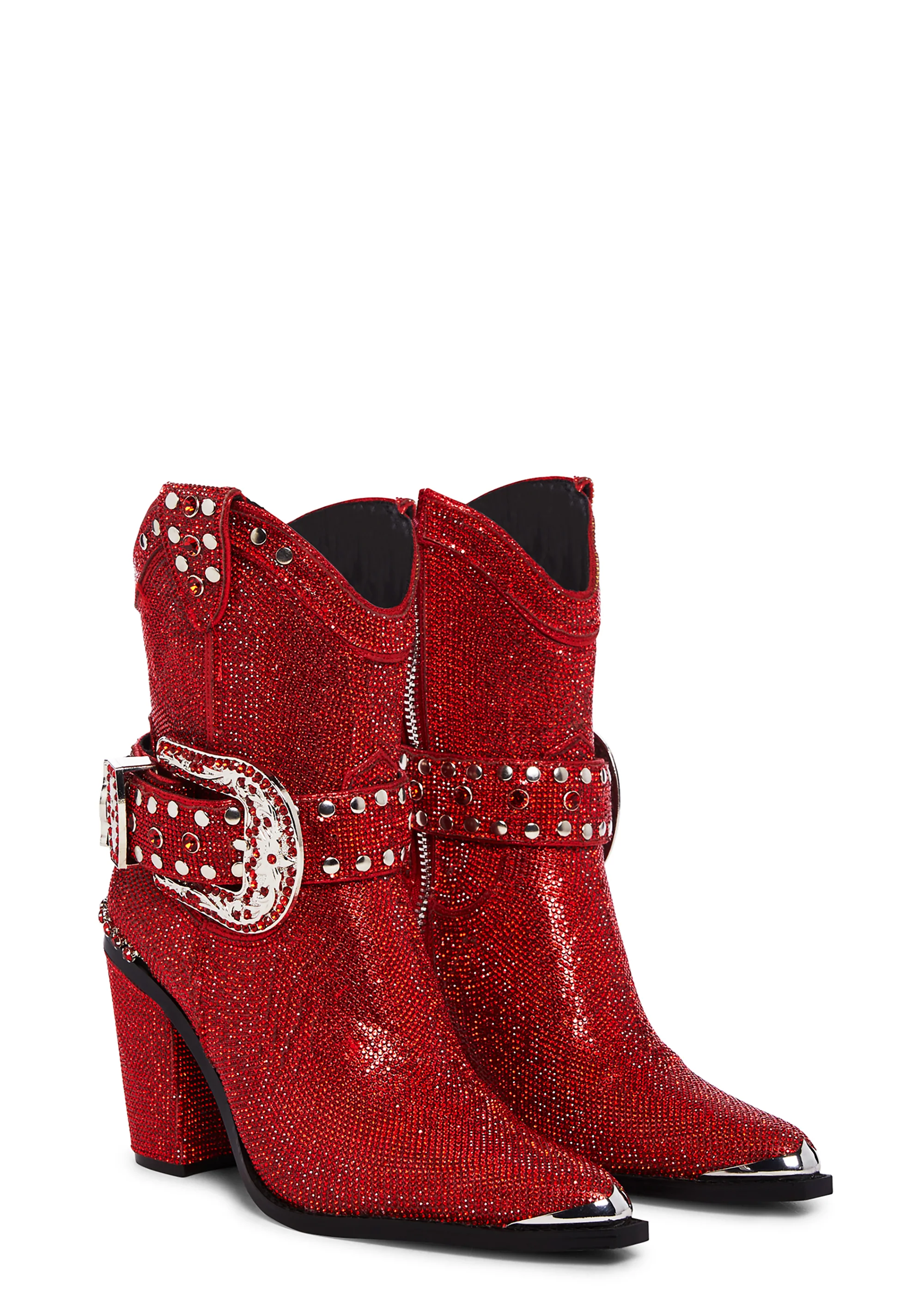 Sharp Sheriff Shine Cowboy Boots - Red - Image 3