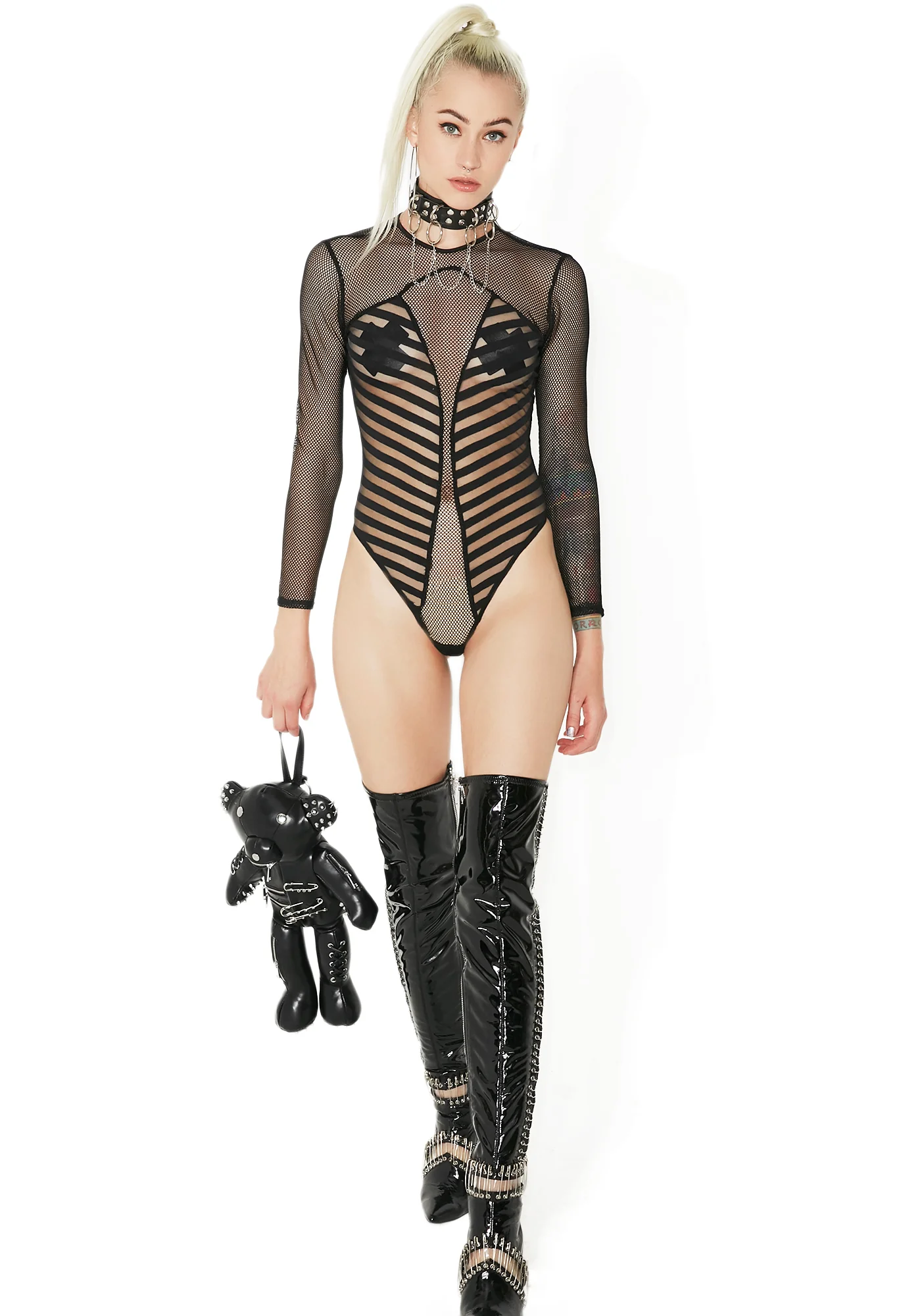 Sheer Shakedown Long Sleeve Bodysuit - Image 5