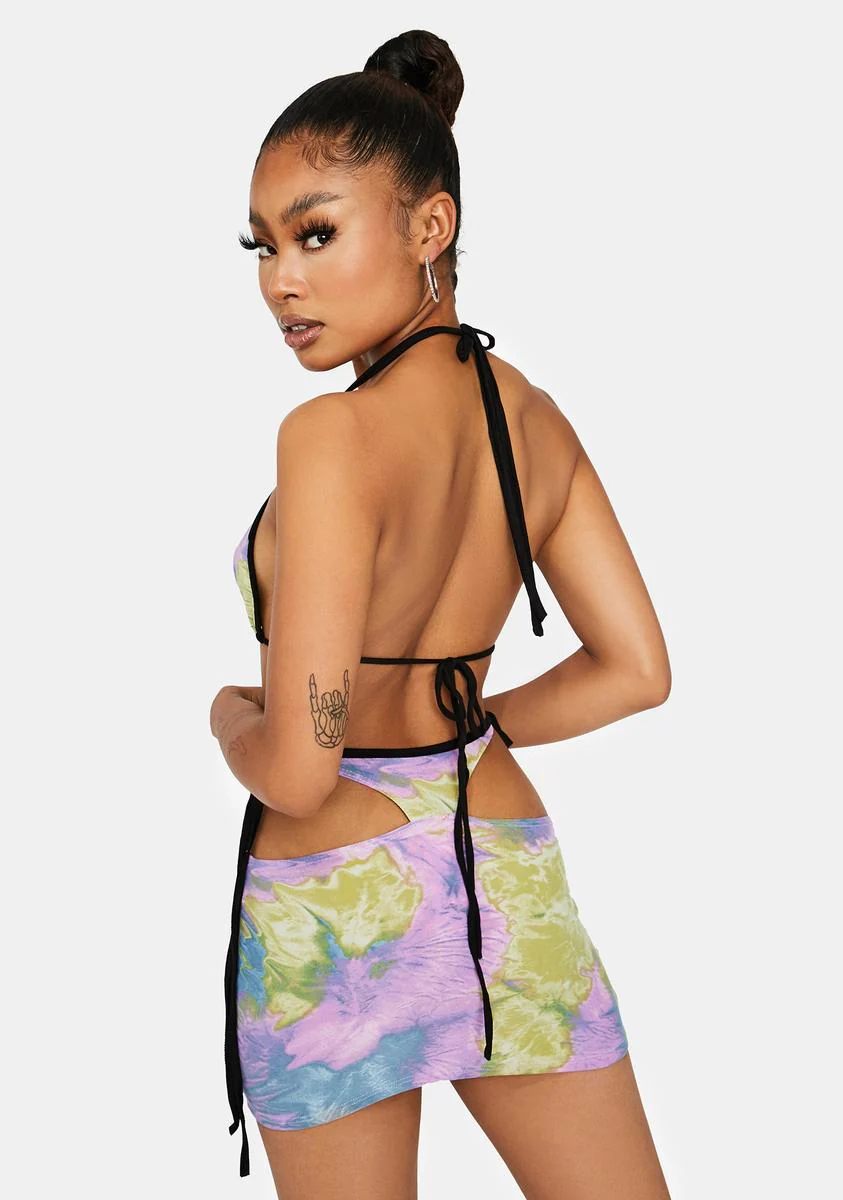 Sherbet Top The Charts Tie Dye Skirt Set - Image 4