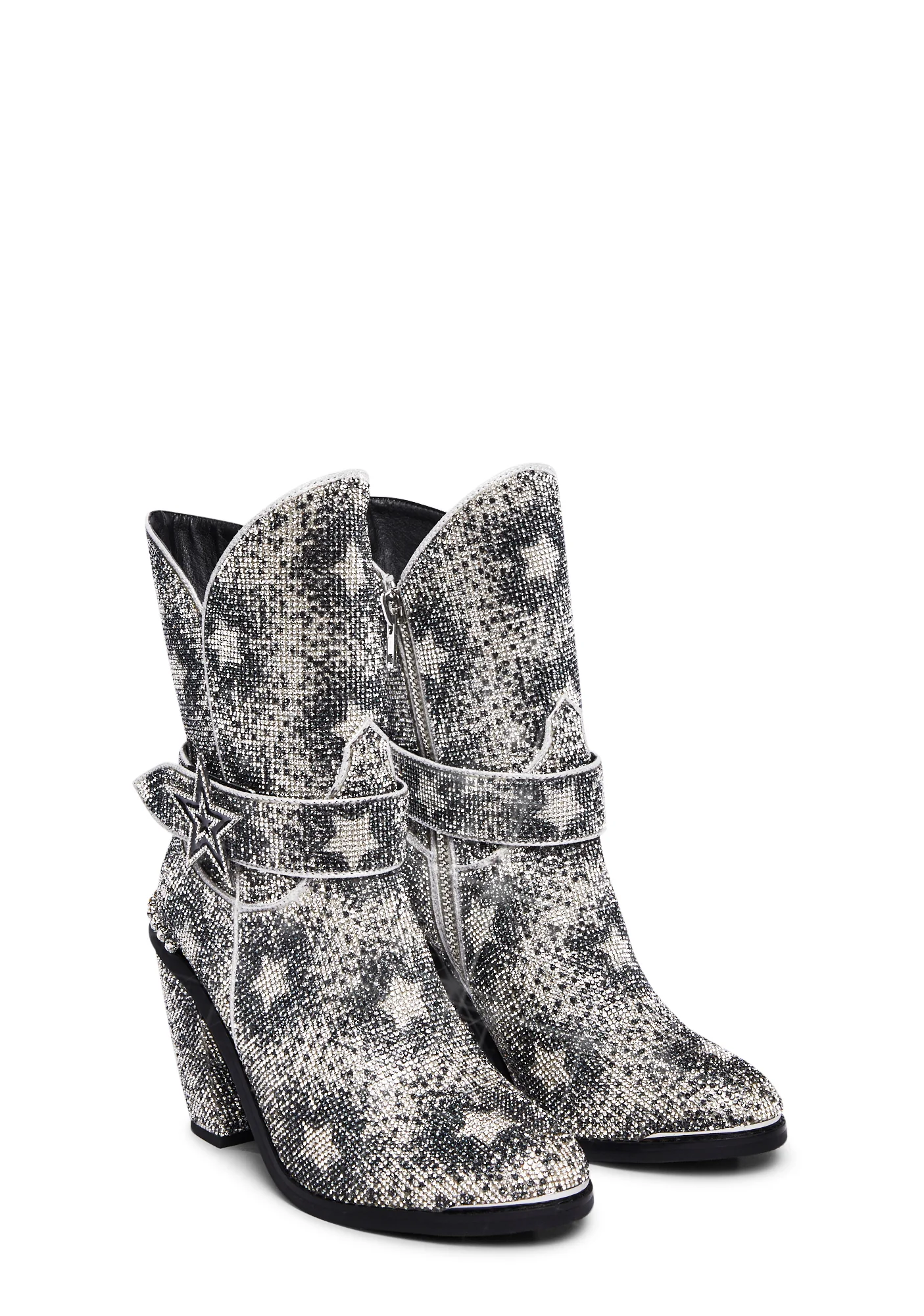 Starry Sheriff Shine Cowboy Boots - Silver - Image 3