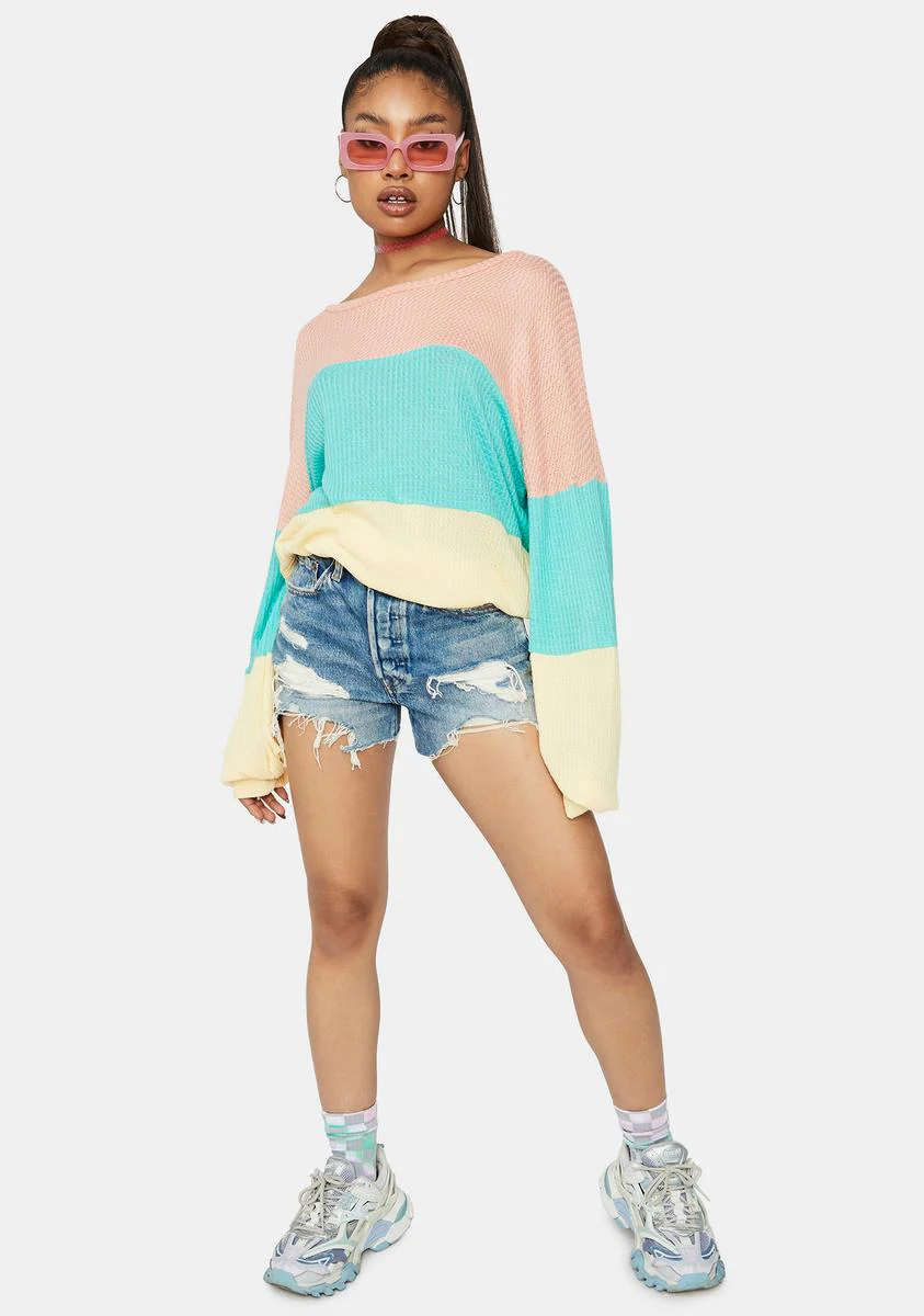She's Independent Colorblock Sweater - Image 3