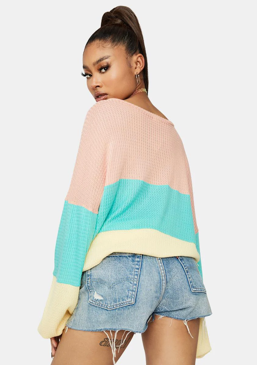 She's Independent Colorblock Sweater - Image 4