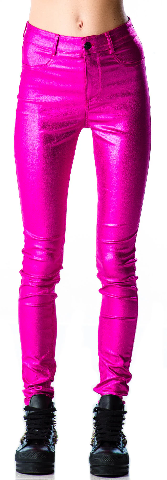 Shimmer Skinny Jeans - Pink - Image 13