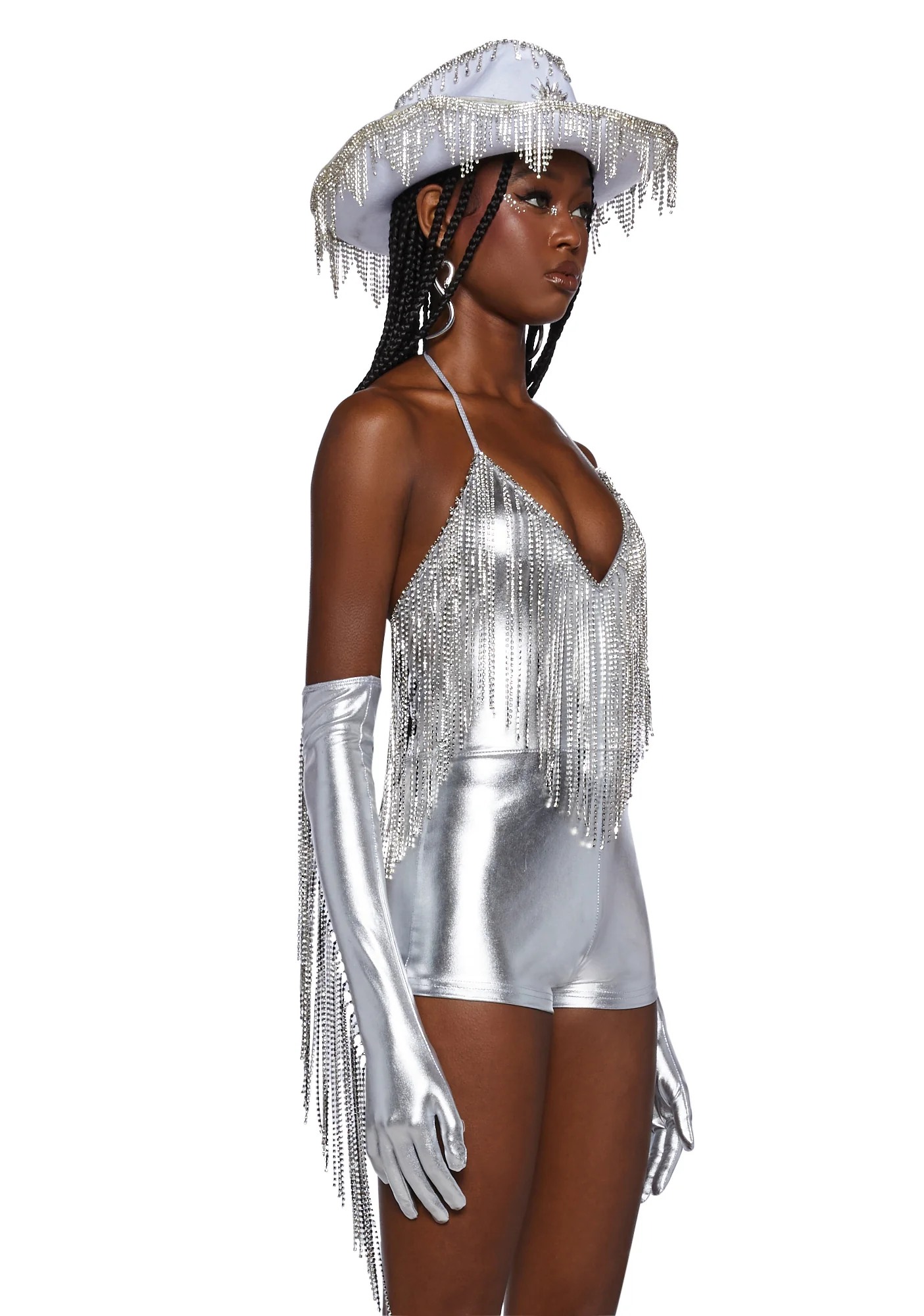 Shining Attitude Fringe Romper - Image 3