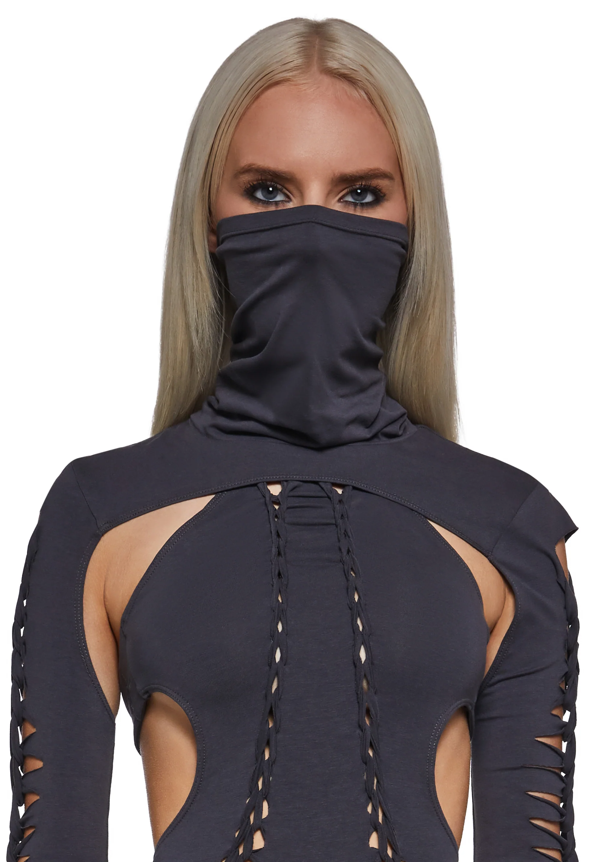 Outro Shredded Romper With Shrug - Image 5