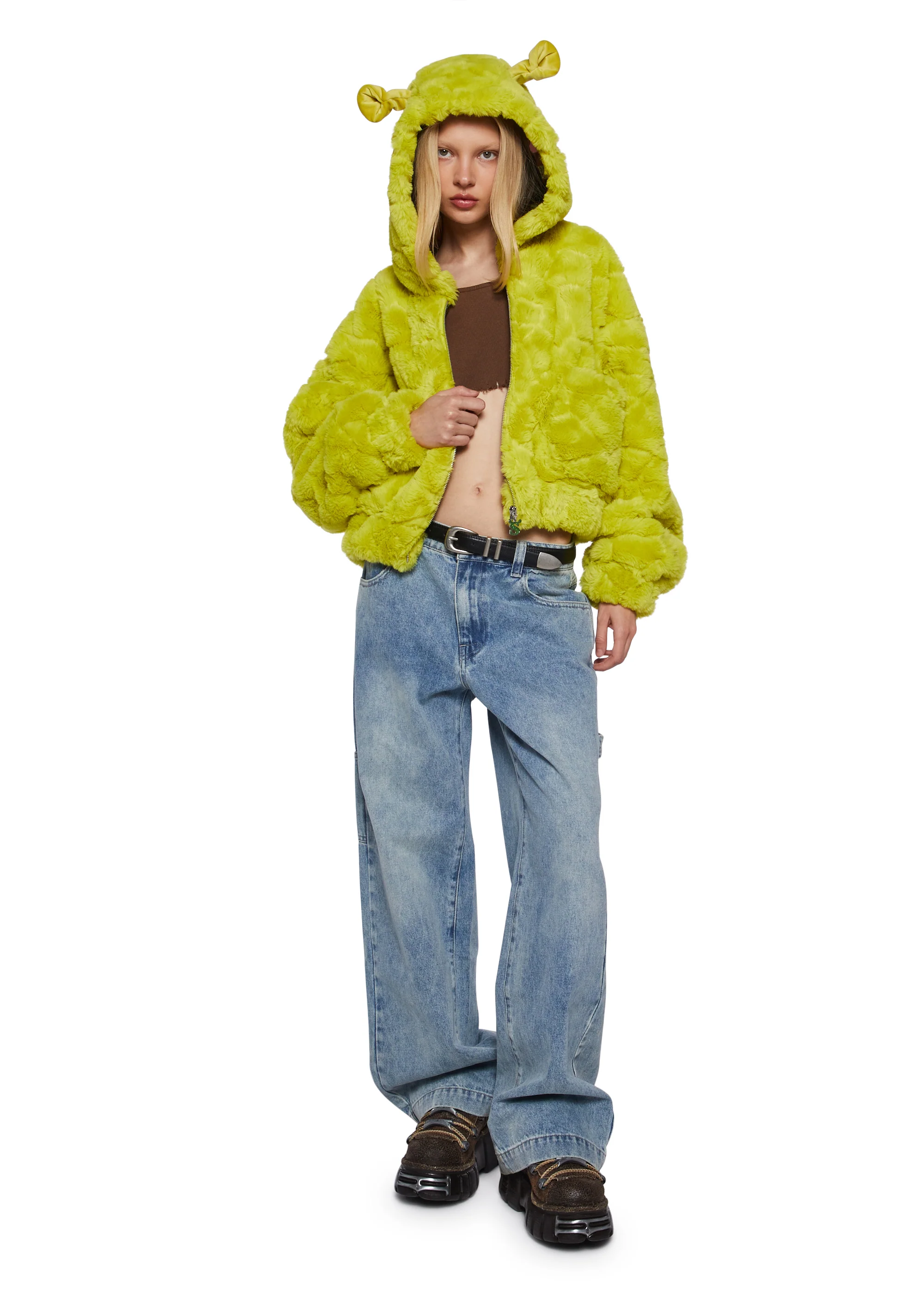 Ogre Chic Fuzzy Zip-Up Jacket - Image 2