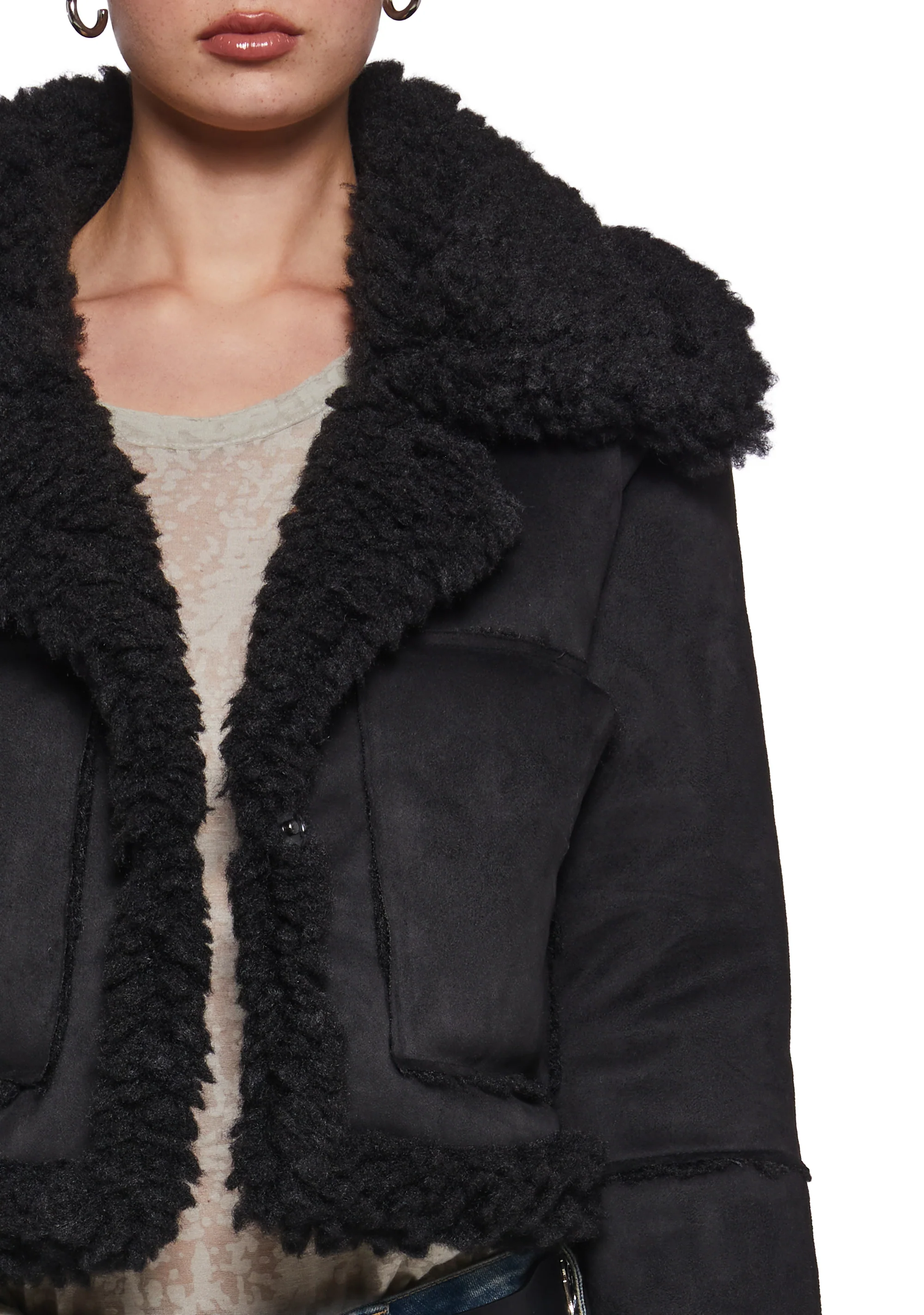 Shrouded Secrets Cropped Coat - Image 5