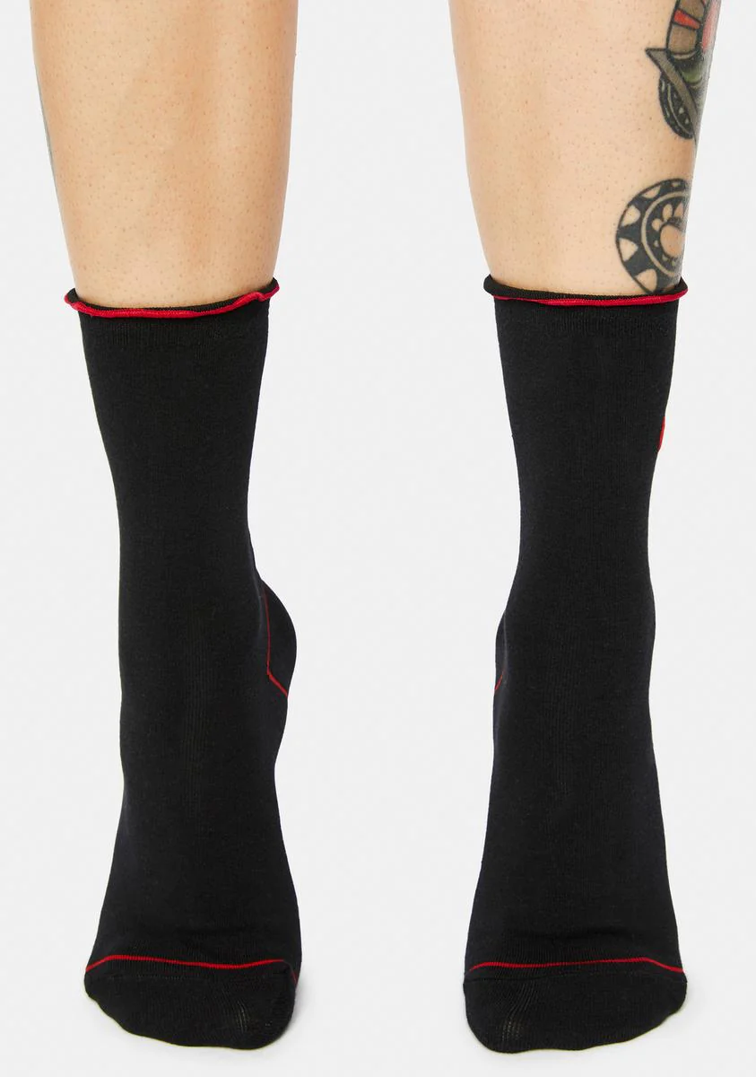 Sickly Sweet Cherry Crew Socks - Image 3