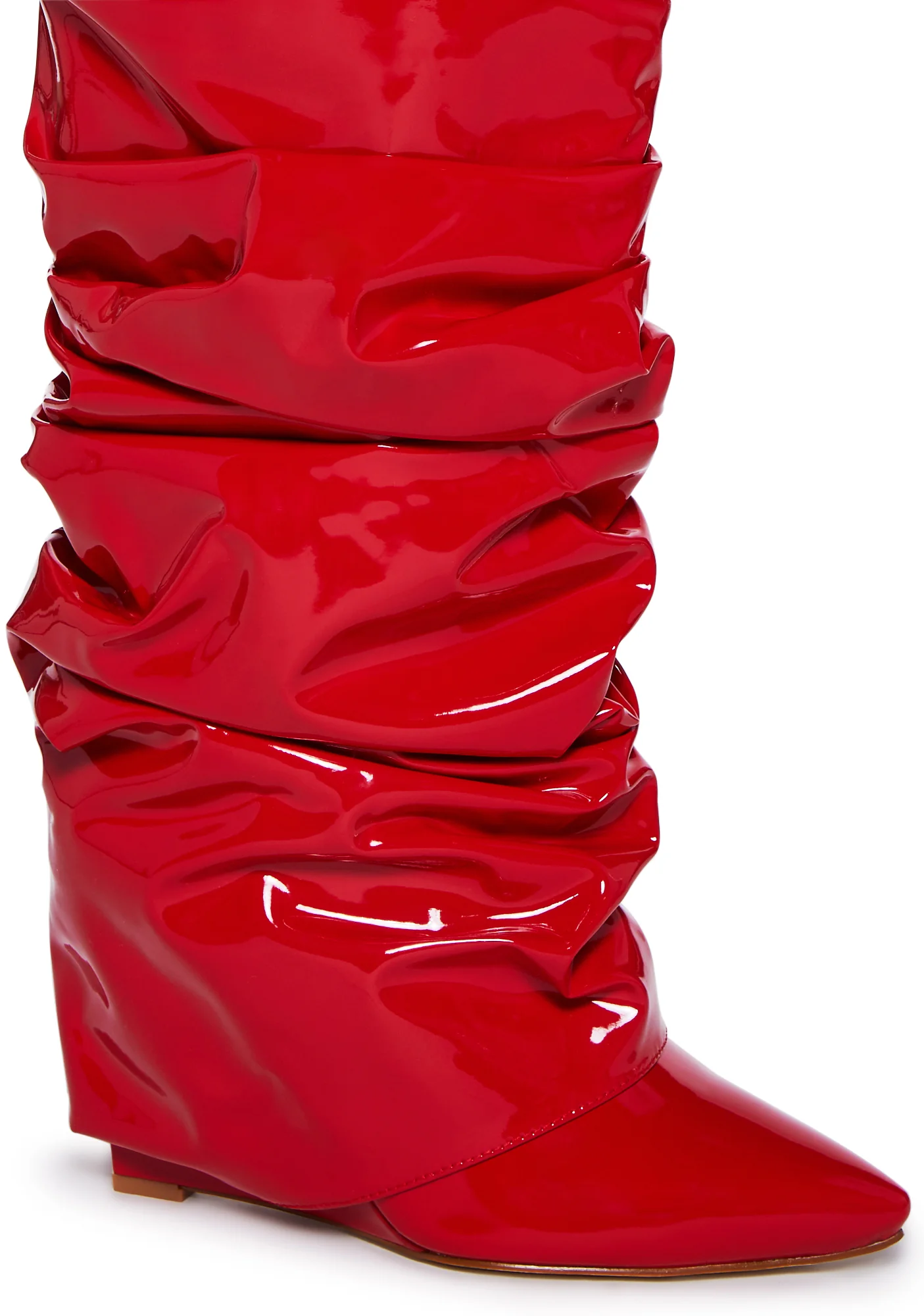 Sif Latex Boots- Red - Image 2