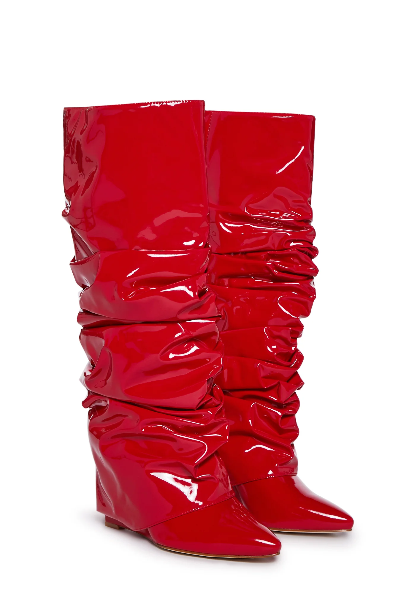 Sif Latex Boots- Red - Image 3