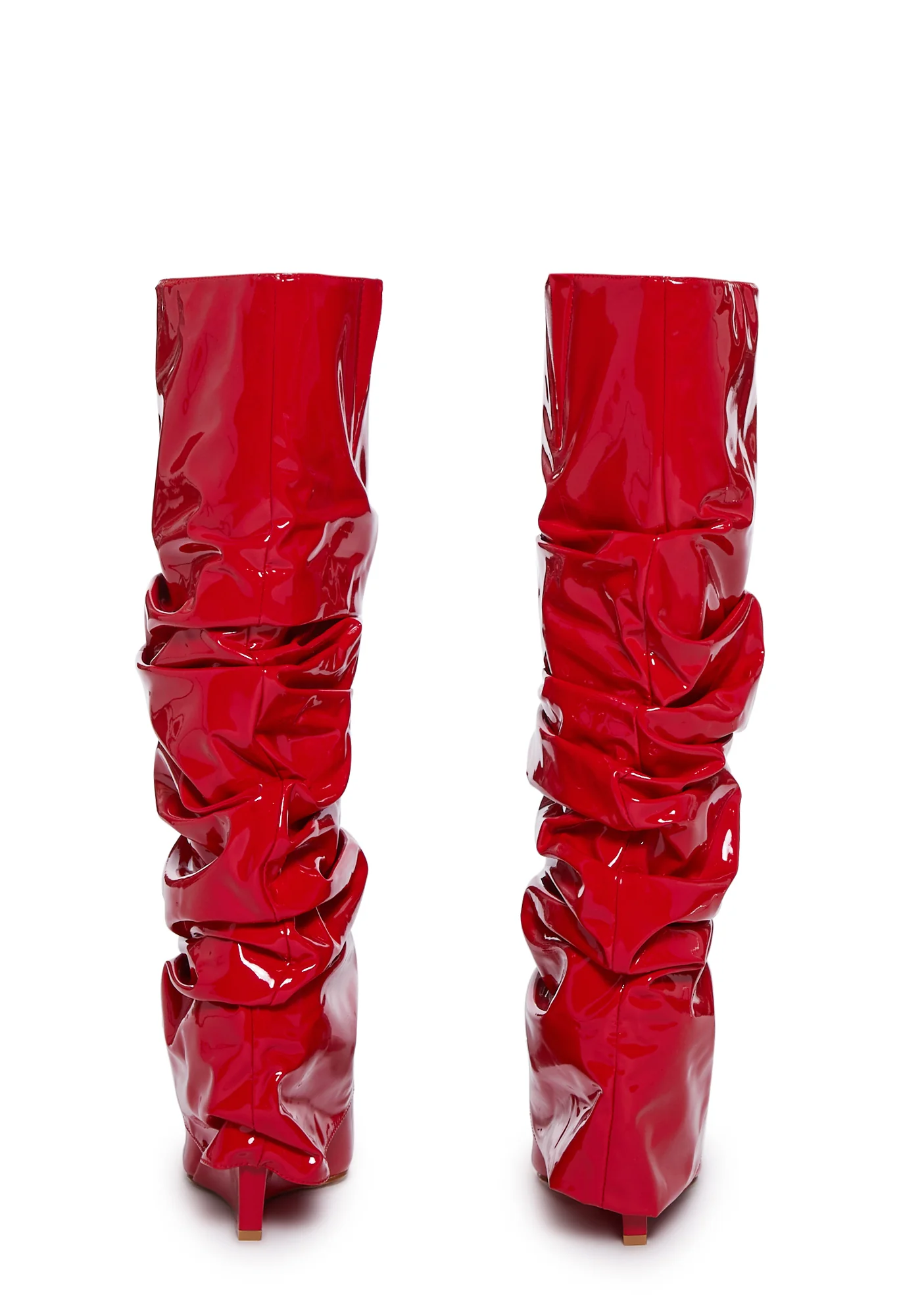 Sif Latex Boots- Red - Image 4