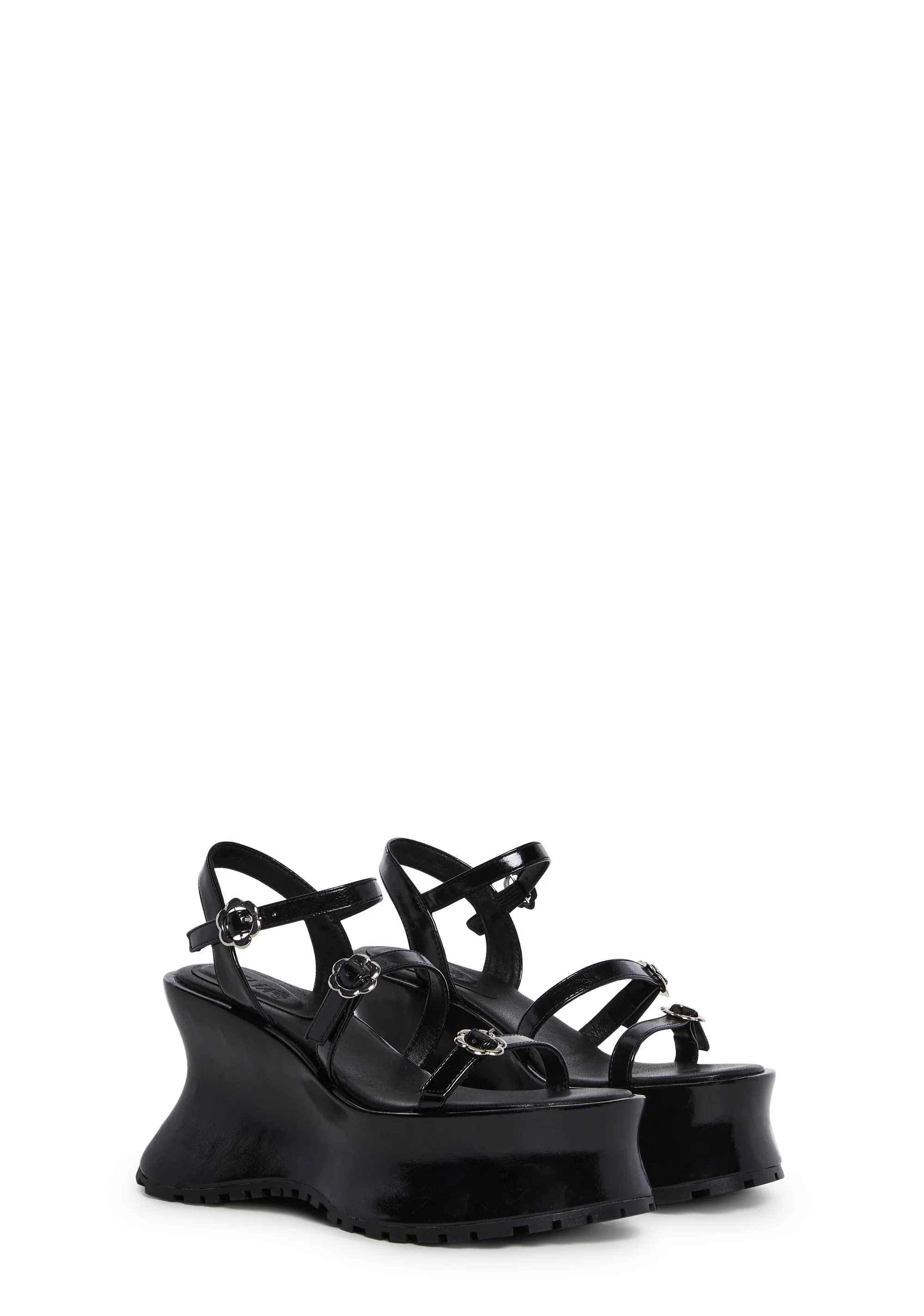 Sightseeing Platform Sandals - Black - Image 3