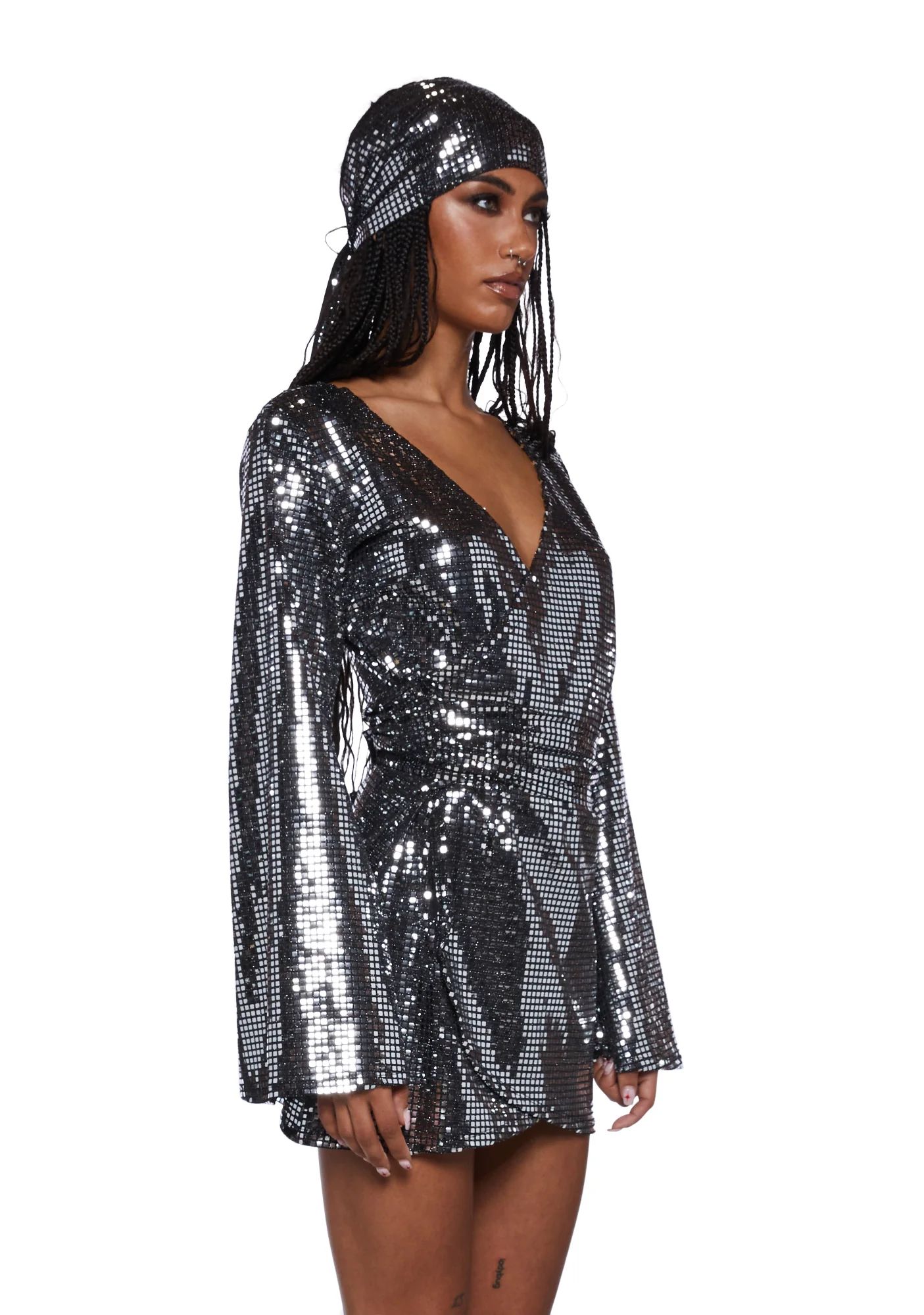 Silver Disco Fever Costume Set - Image 3