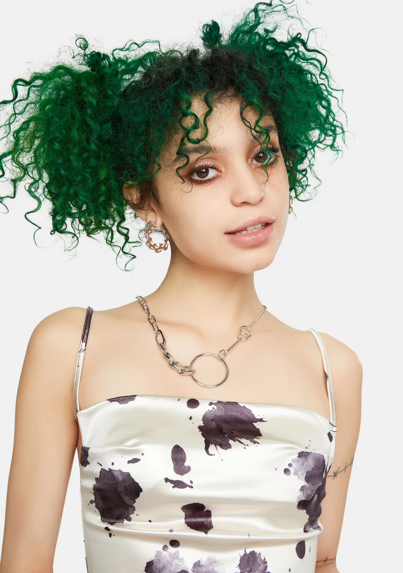 Silver Do It Like Me O-Ring Chain Necklace - Image 2