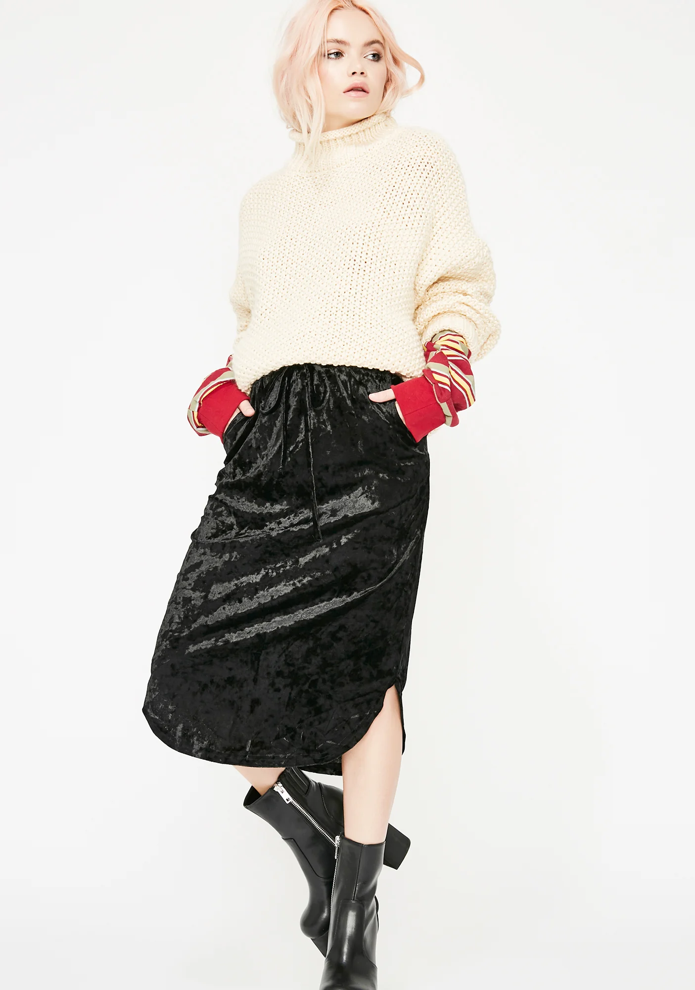 Sinful Straight Crushin' Midi Skirt - Image 3