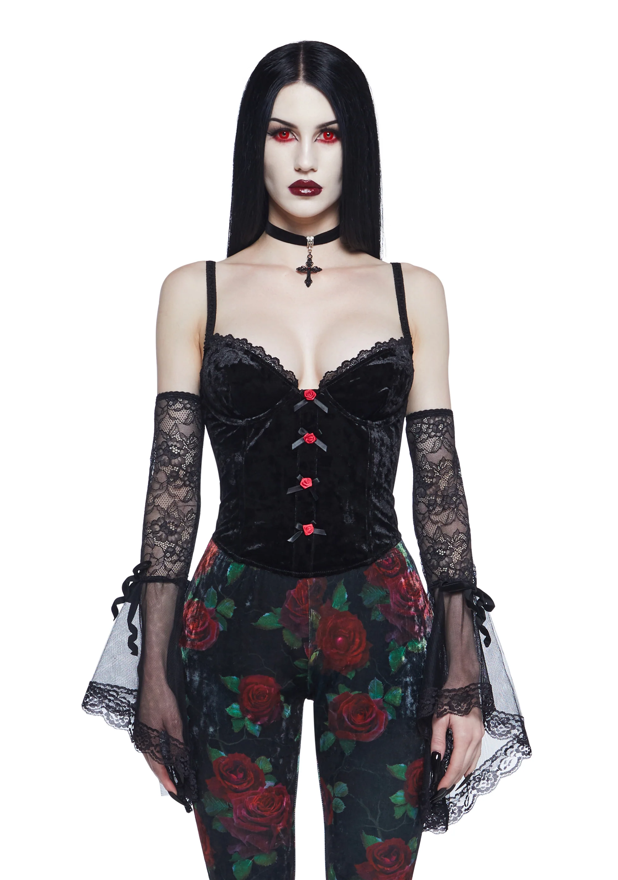 Sinfully Sired Lace Arm Warmers - Image 2