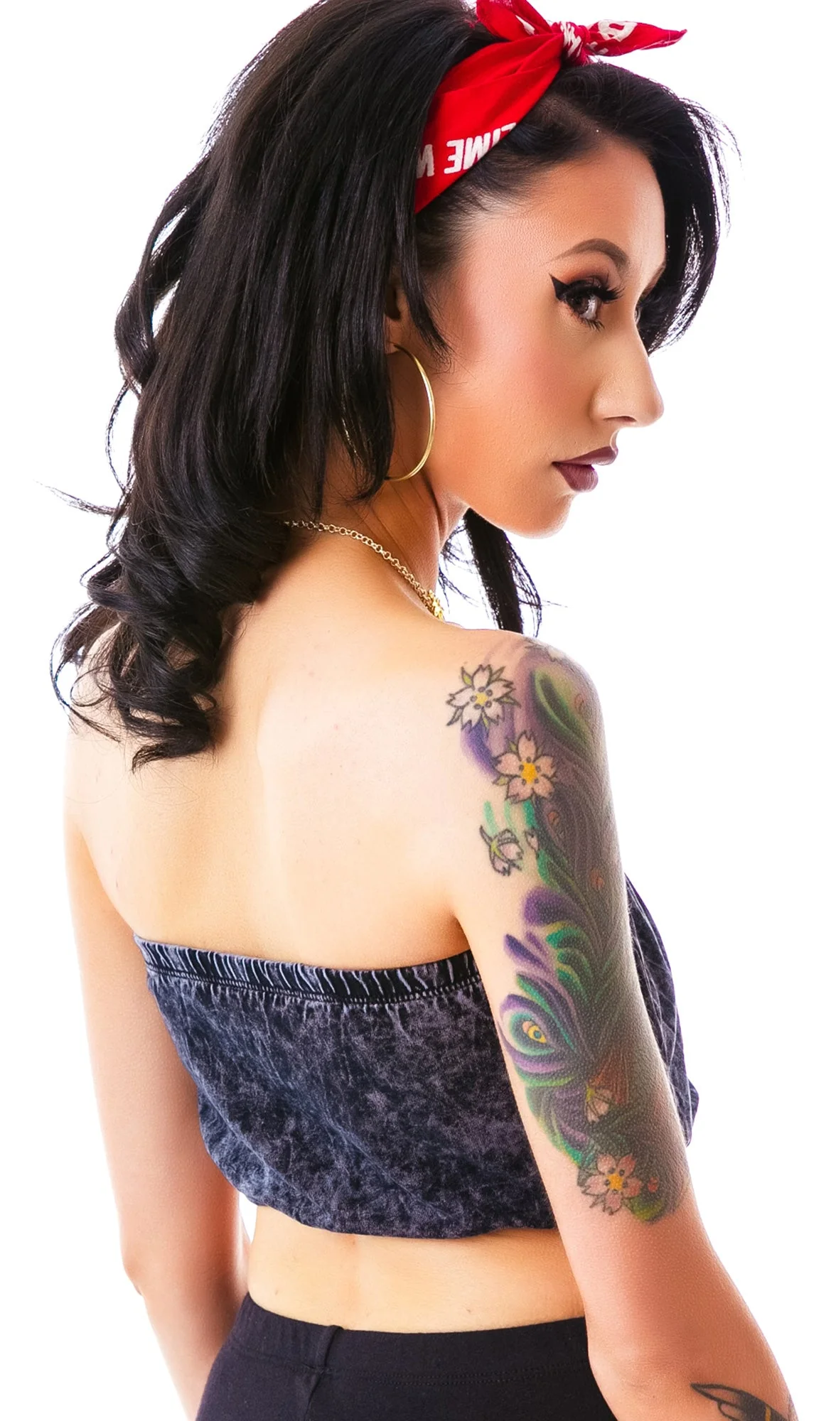 Singles Acid Wash Tube Top - Black - Image 12