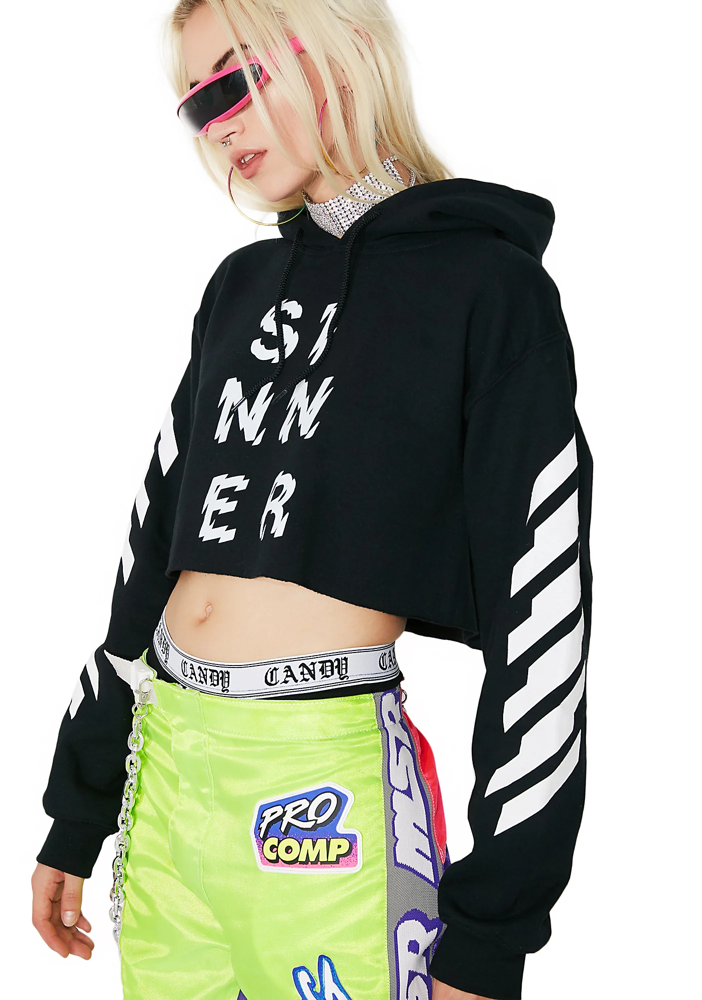 Sinner Cropped Hoodie - Image 3