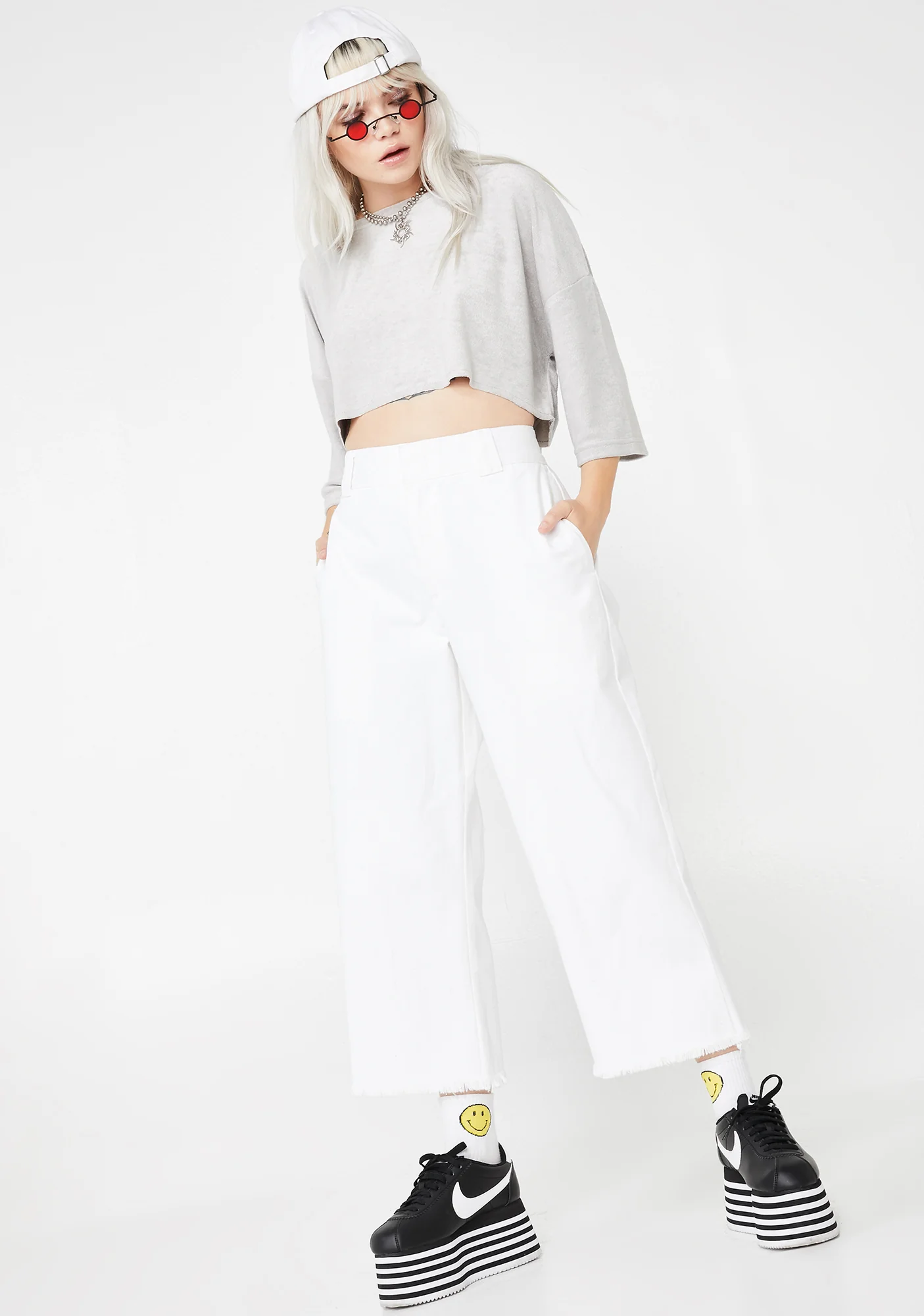 Skater Chic Velour Crop Top - Image 3