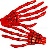 Skeleton Bone Hands Hair Slides - Pink - Image 18
