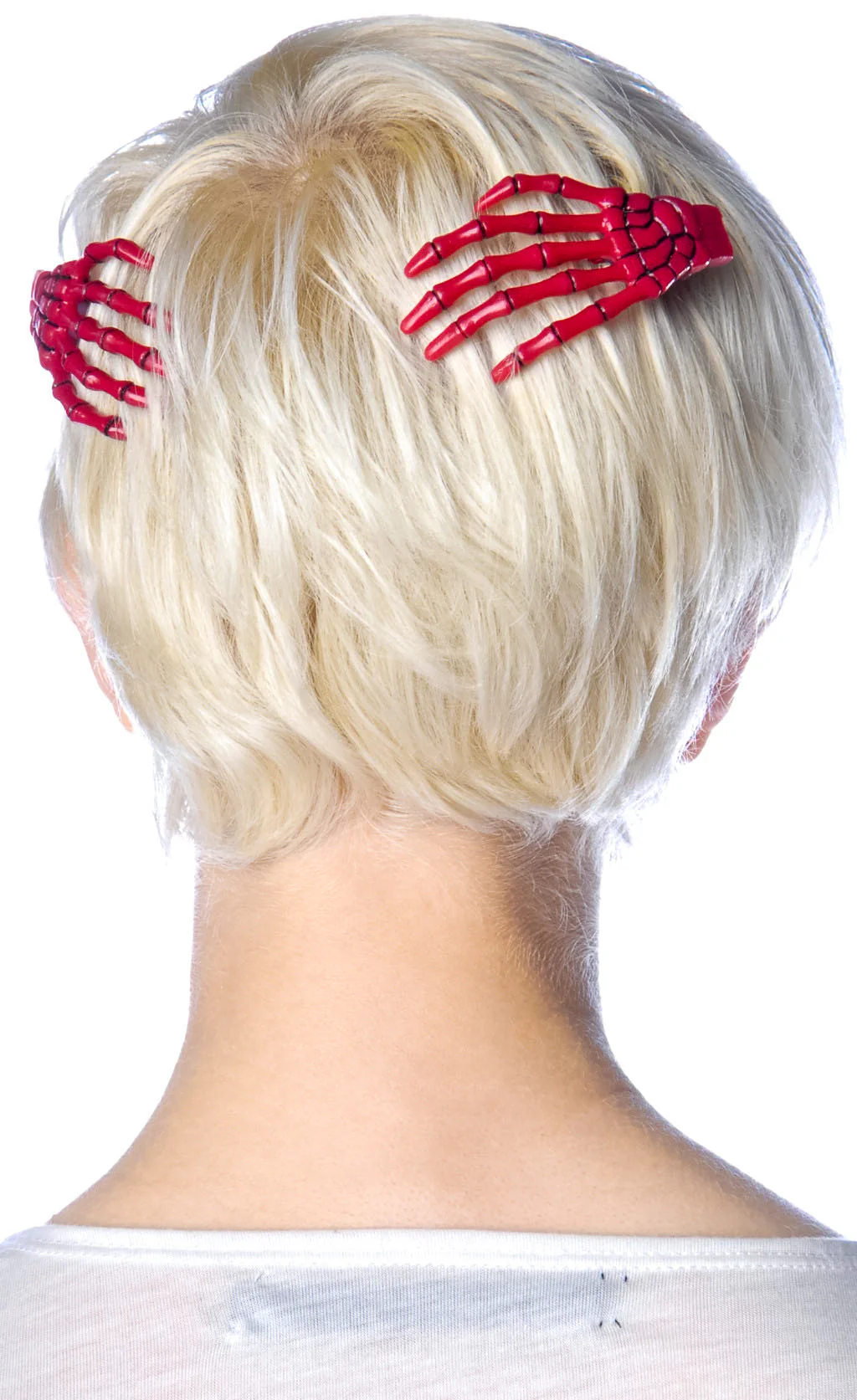 Skeleton Bone Hands Hair Slides - Pink - Image 19
