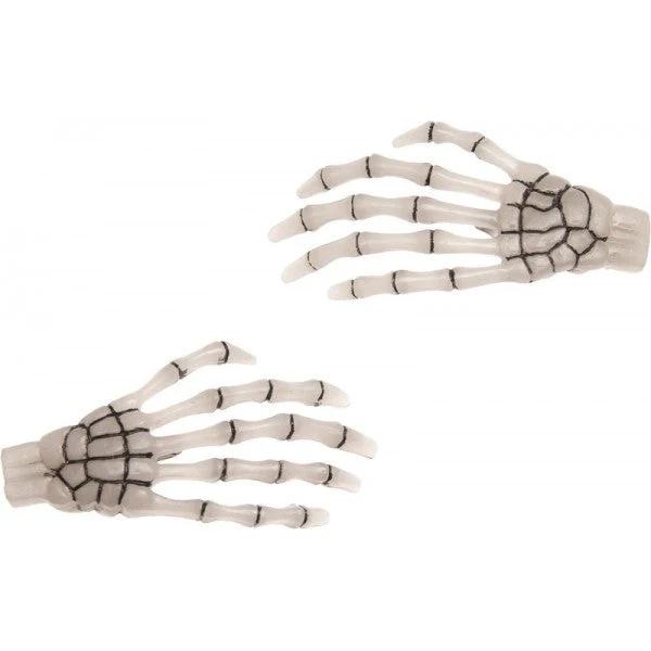 Skeleton Bone Hands Hair Slides - Gold - Image 16