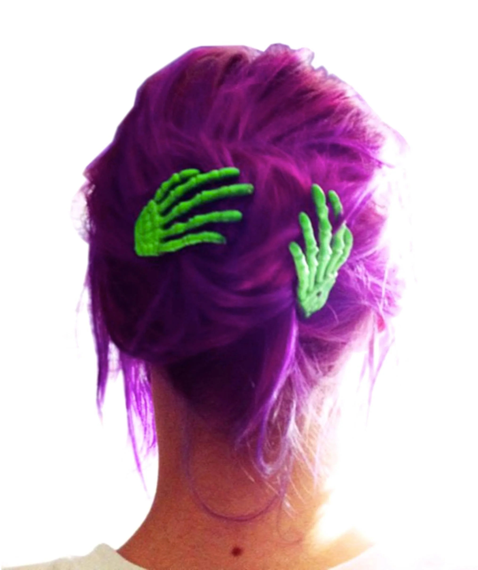 Skeleton Bone Hands Hair Slides - Gold - Image 17
