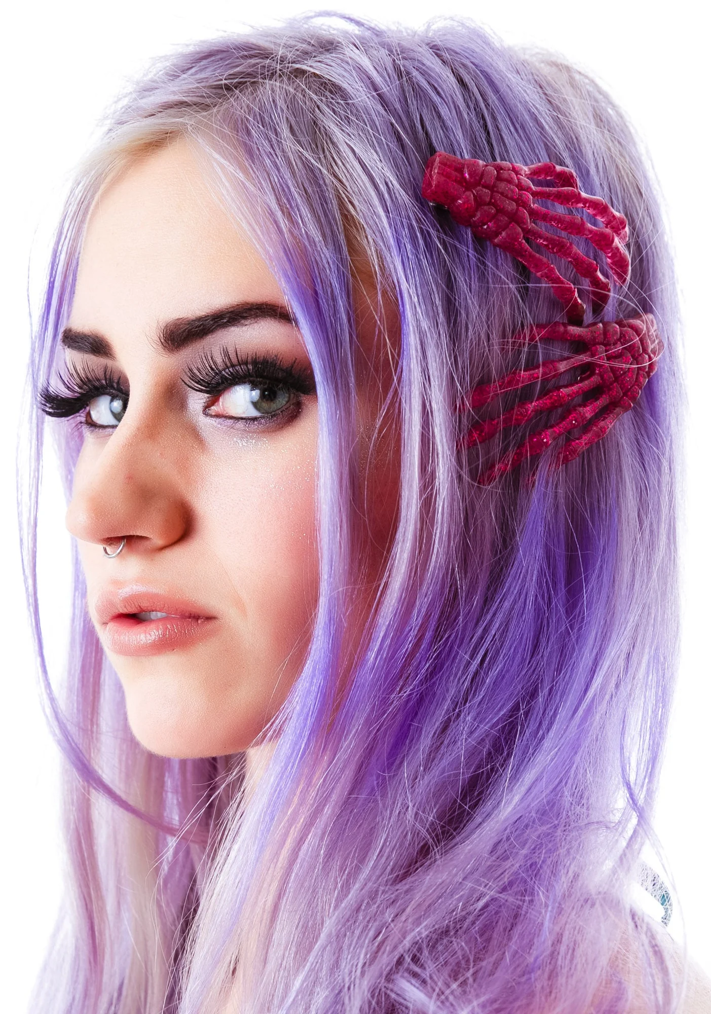 Skeleton Bone Hands Hair Slides - Gold - Image 21
