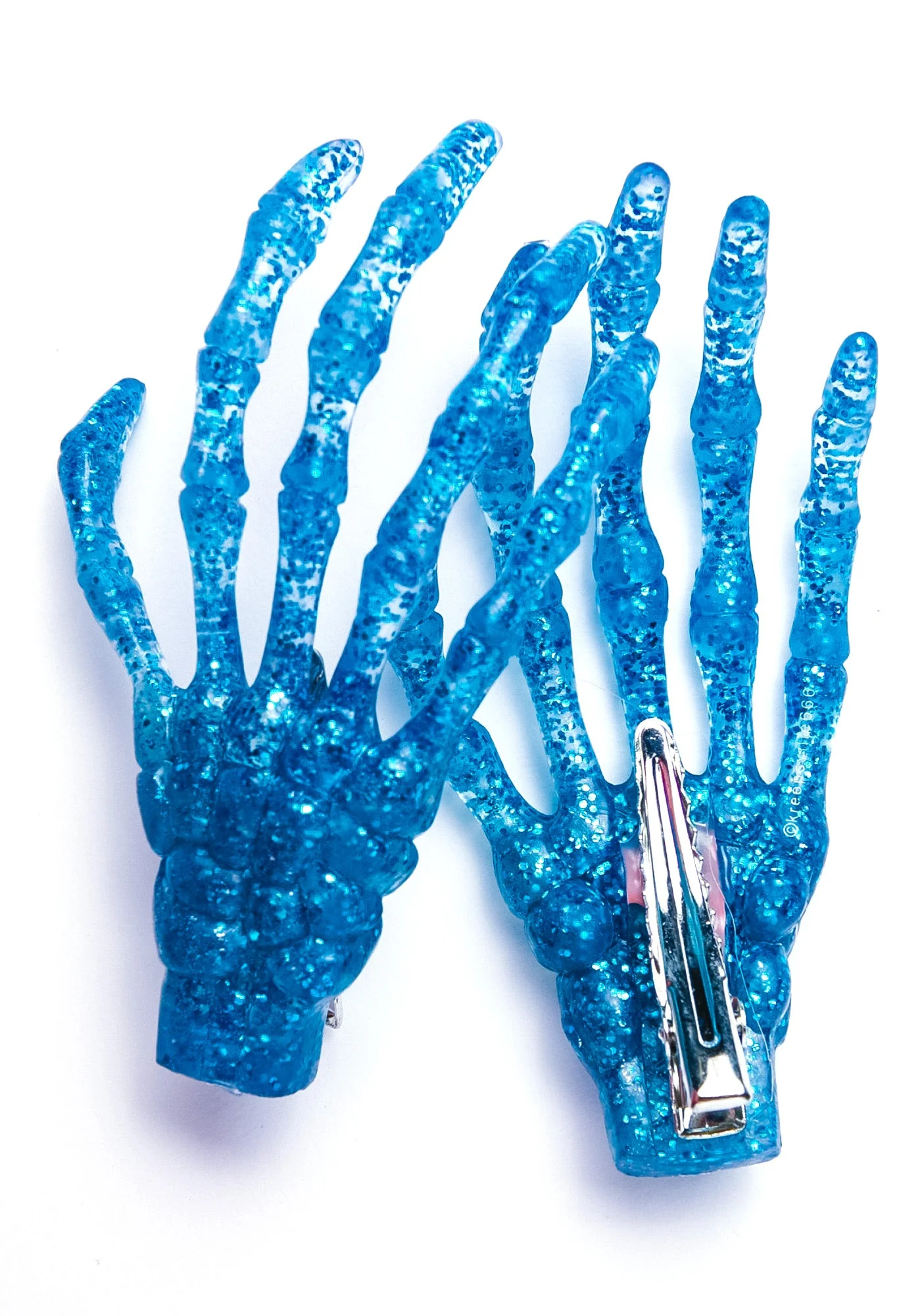 Skeleton Bone Hands Hair Slides - Gold - Image 24