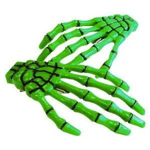 Skeleton Bone Hands Hair Slides - Blue - Image 28